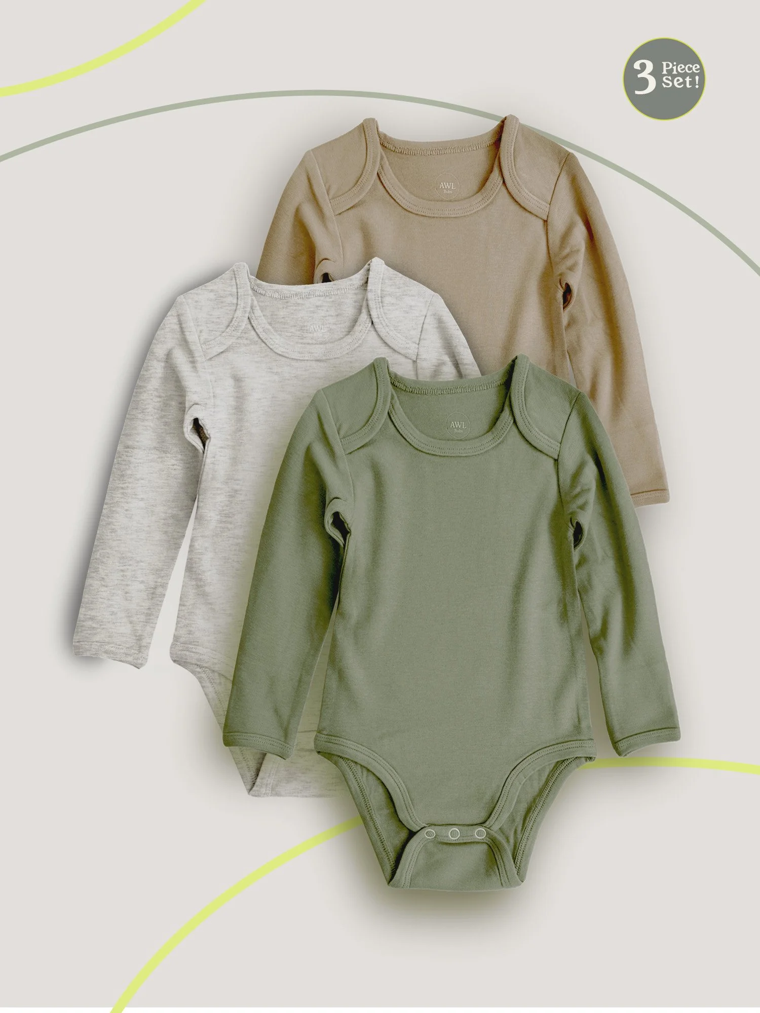 Long Sleeve Bodysuit 3 Pack