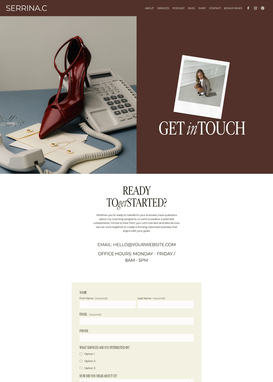 Squarespace Template for coaches