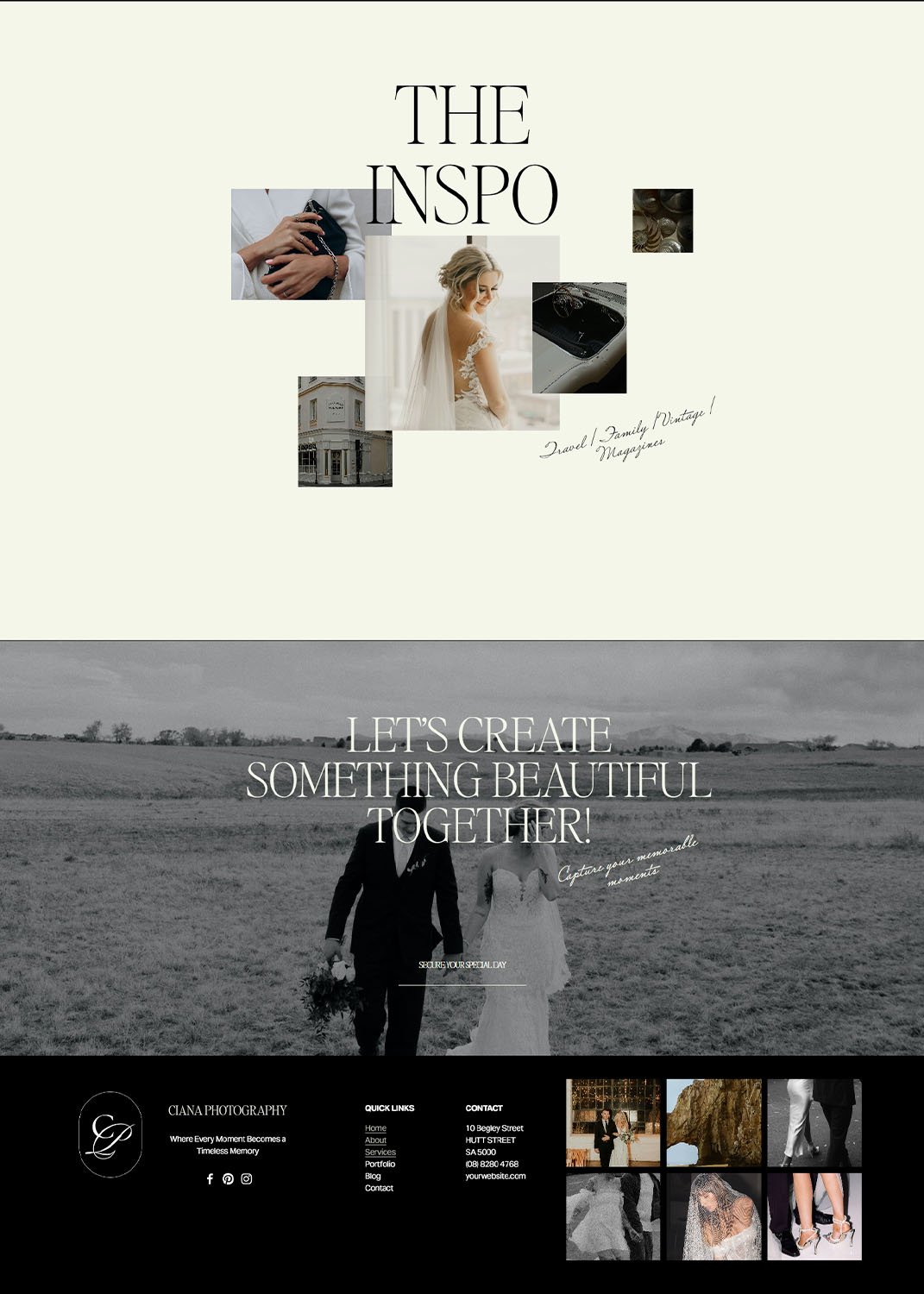 photography template squarespace