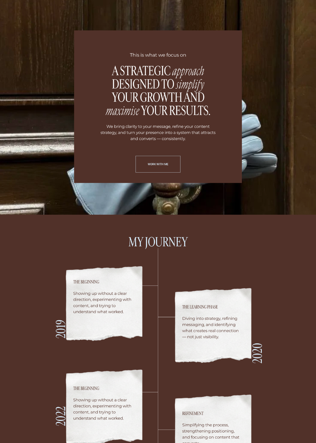 Squarespace Template for coaches