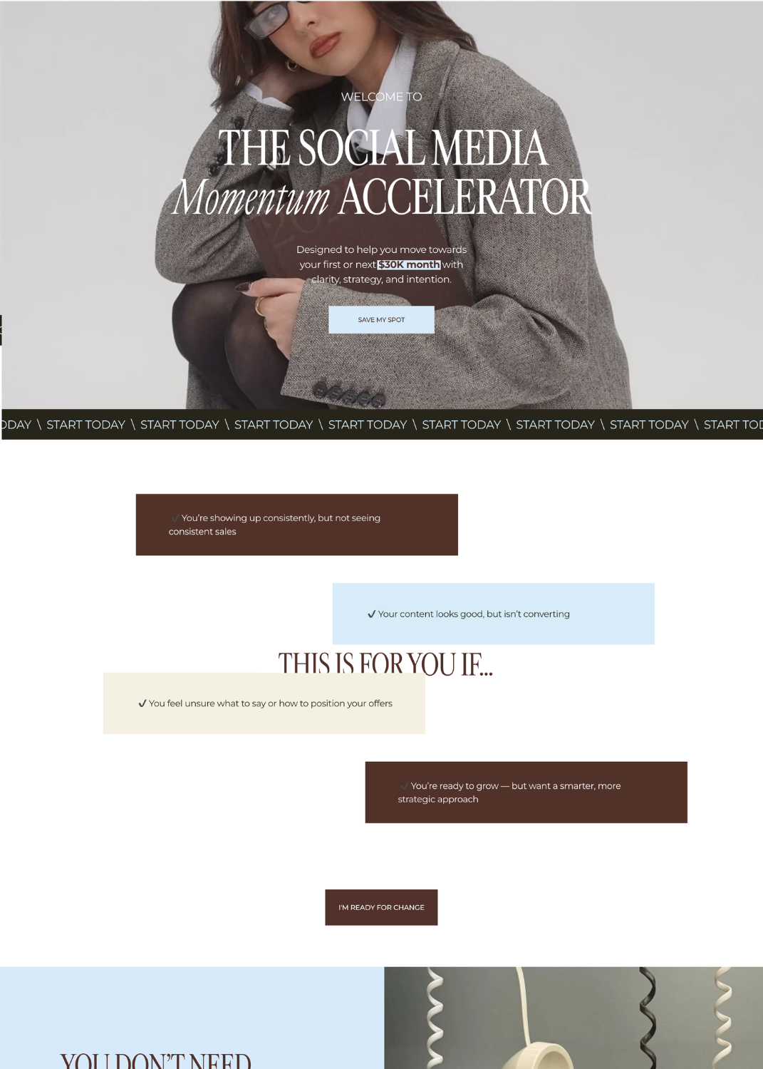 Squarespace Template for coaches