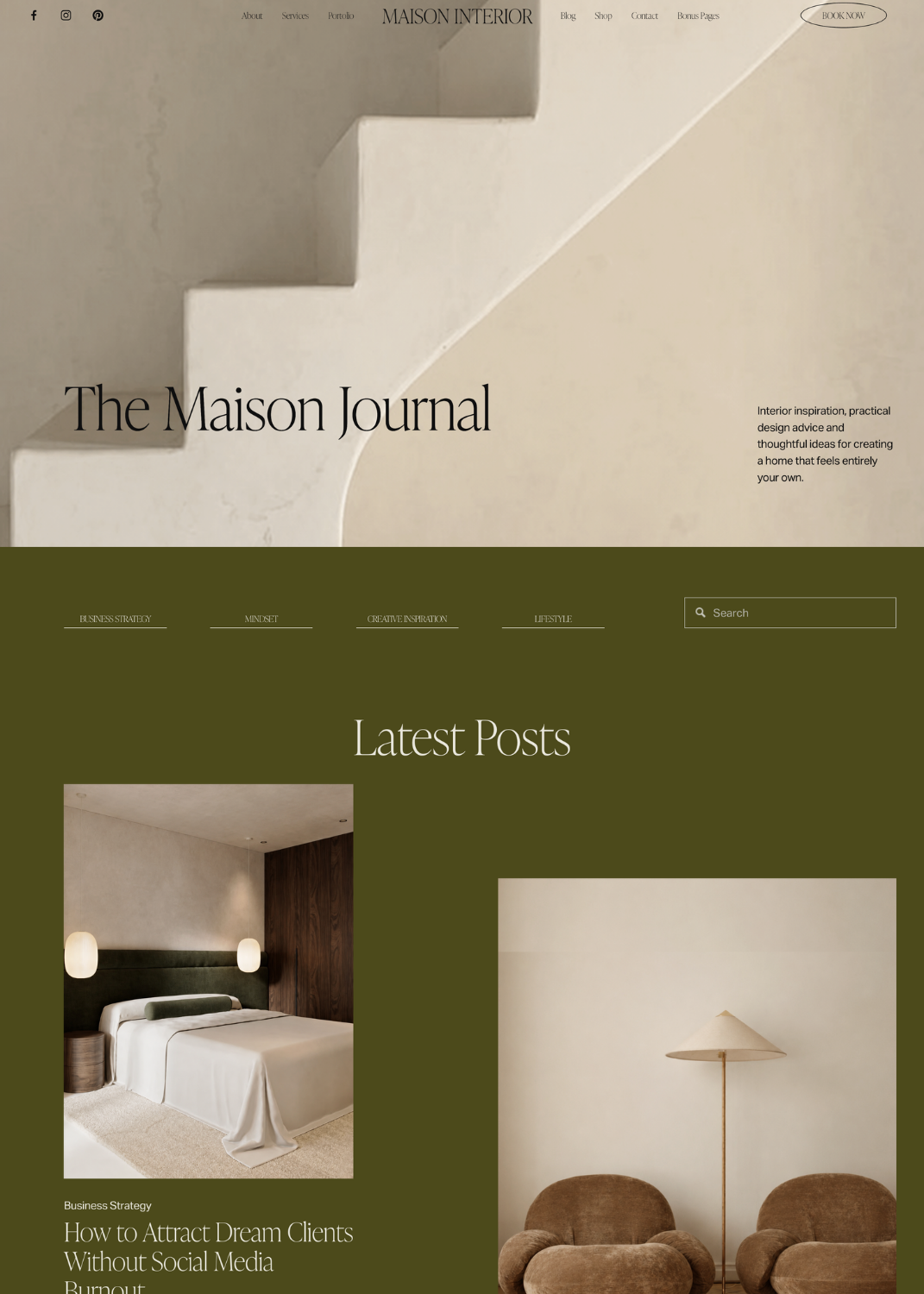 Premium Squarespace Template for Interior Designers