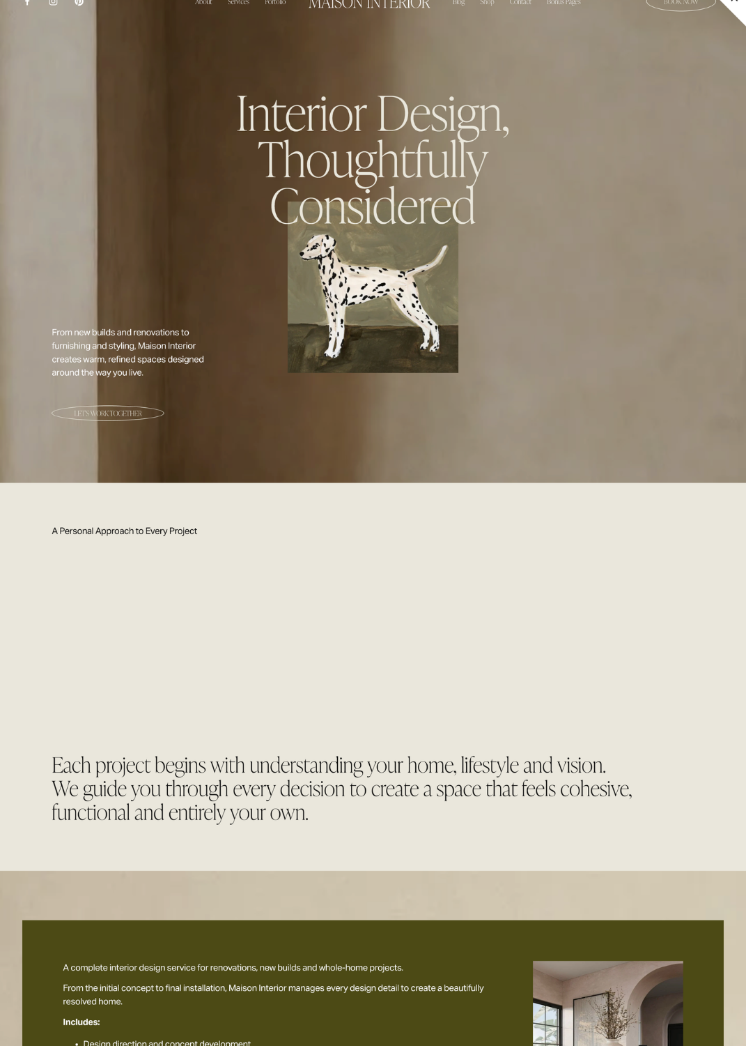 Premium Squarespace Template for Interior Designers