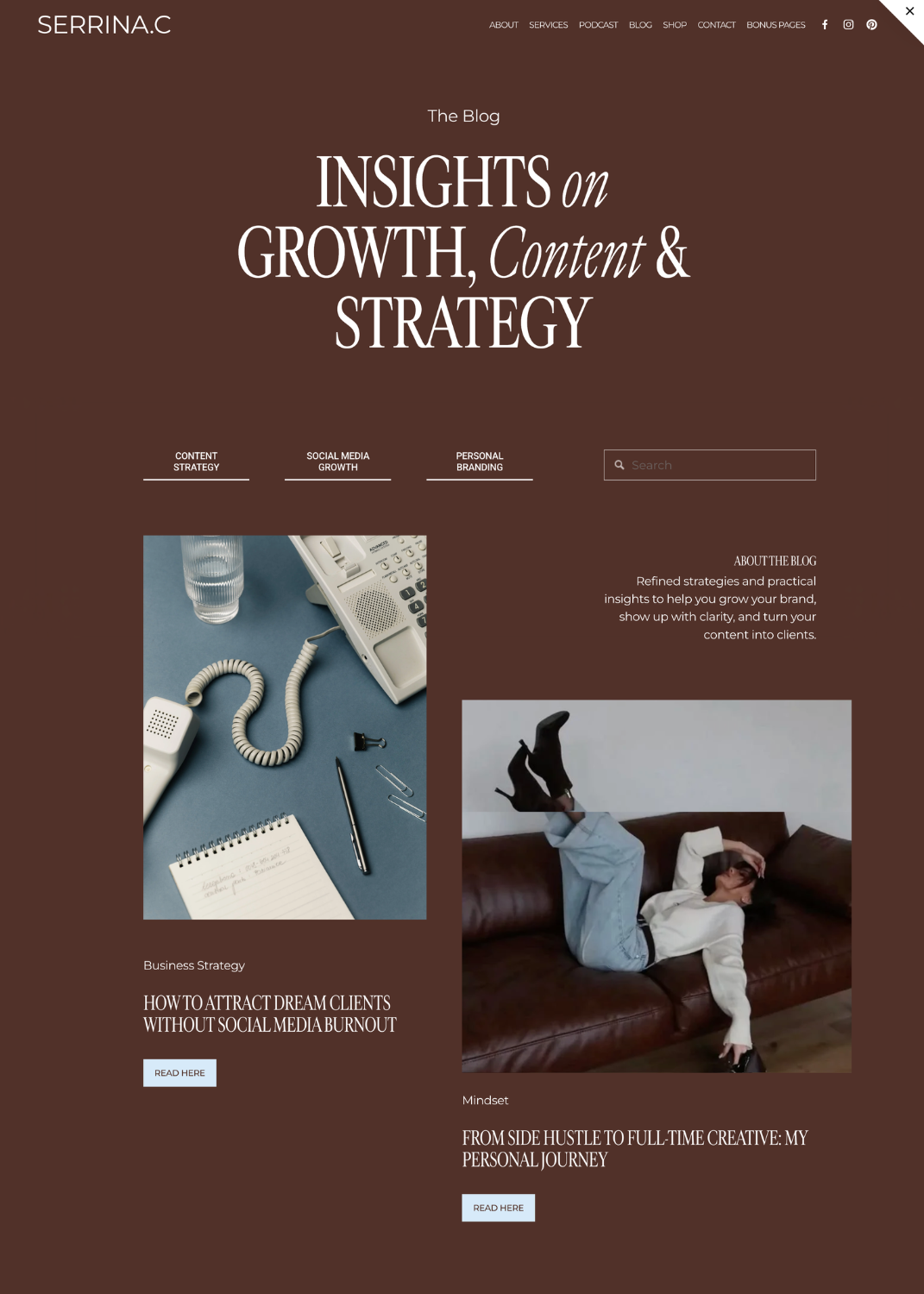 Squarespace Template for coaches