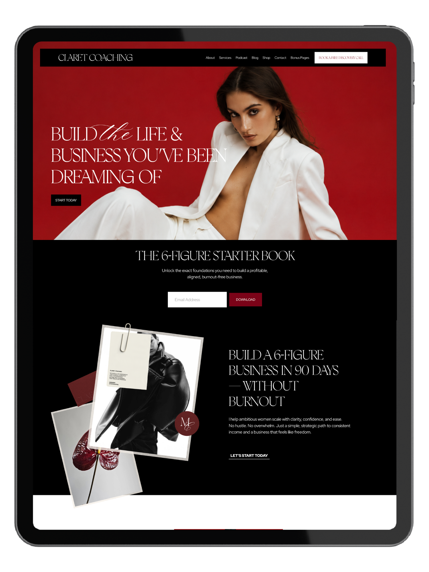 Claret Squarespace Template