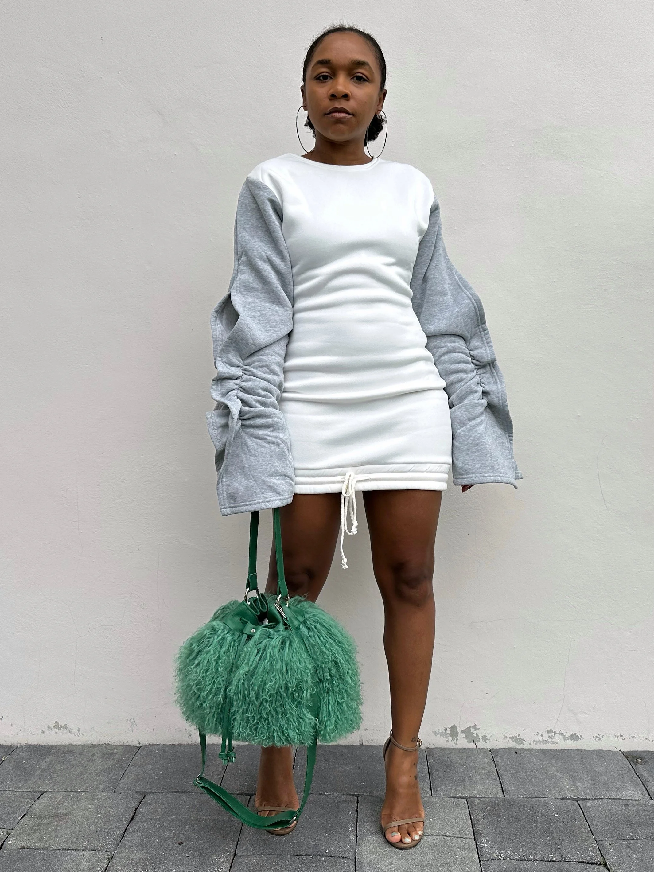 Two-Toned Sweatshirt Dress