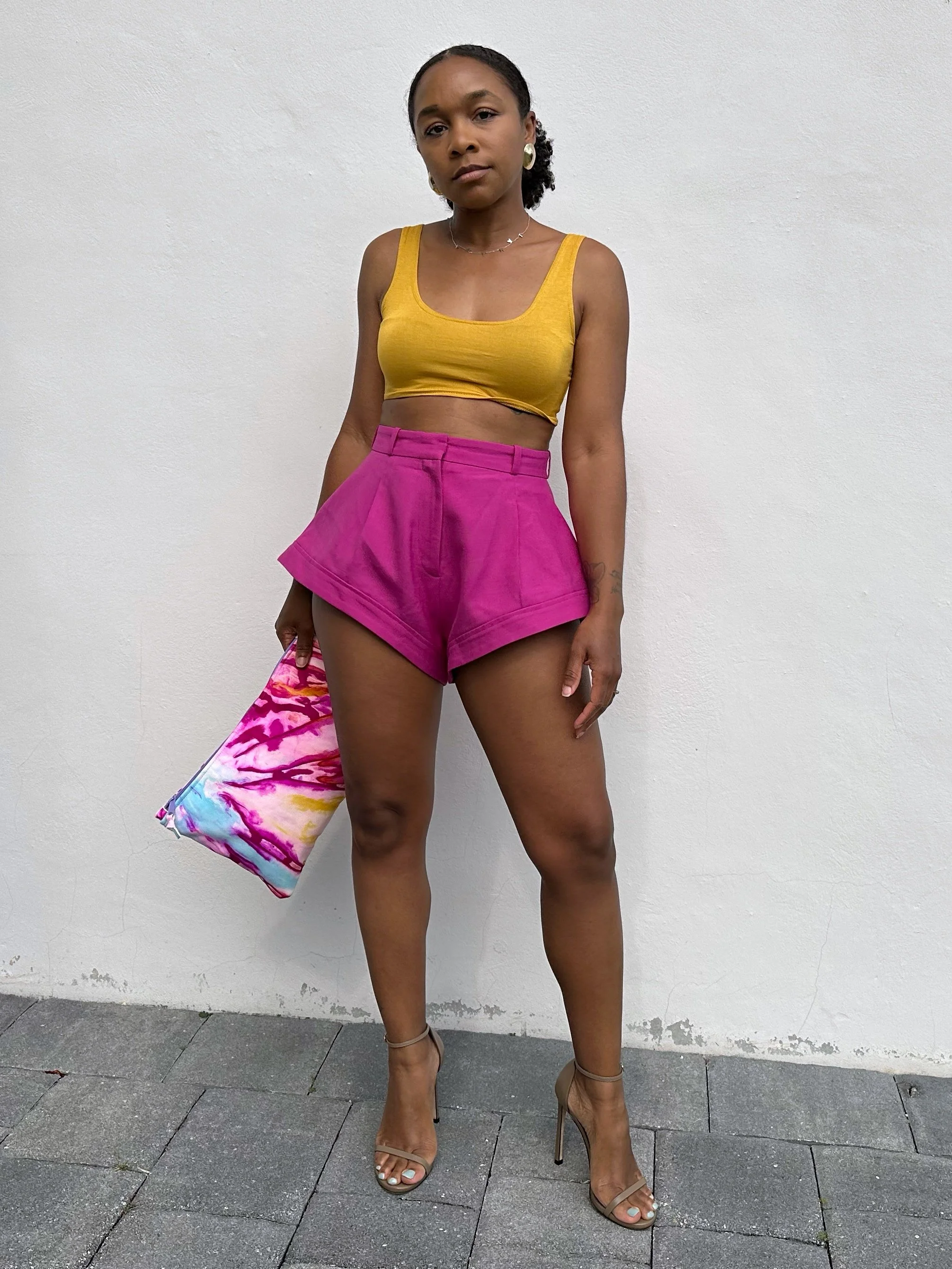 High-Waisted Shorts &amp; A Bralette