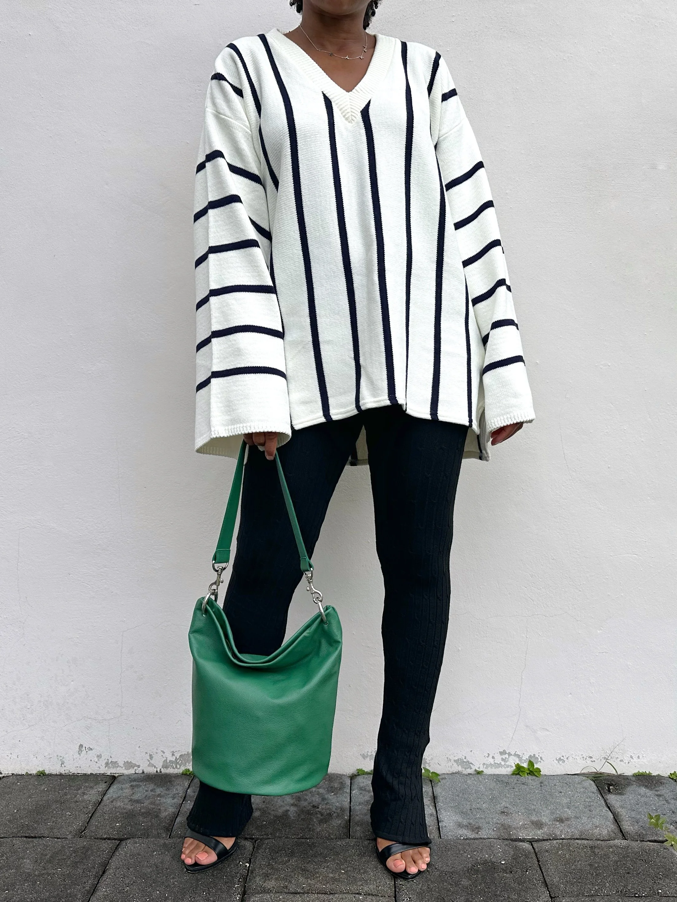 Striped Sweater &amp; Knit Pants