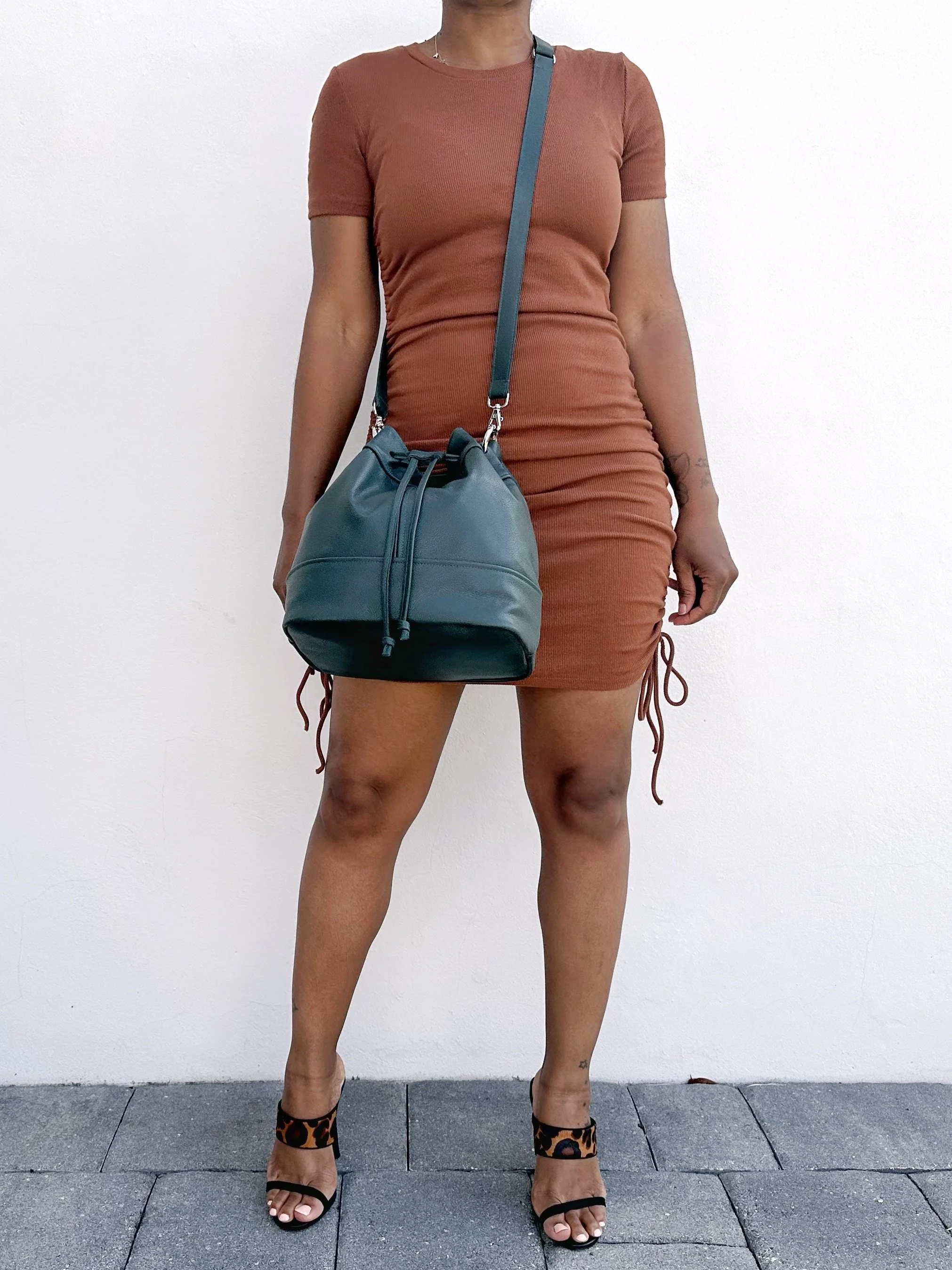 Ribbed Mini Dress &amp; Leopard Heels