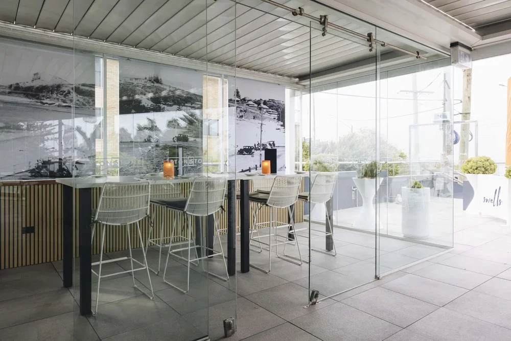 Private dining area for business meetings at Swells Terrigal