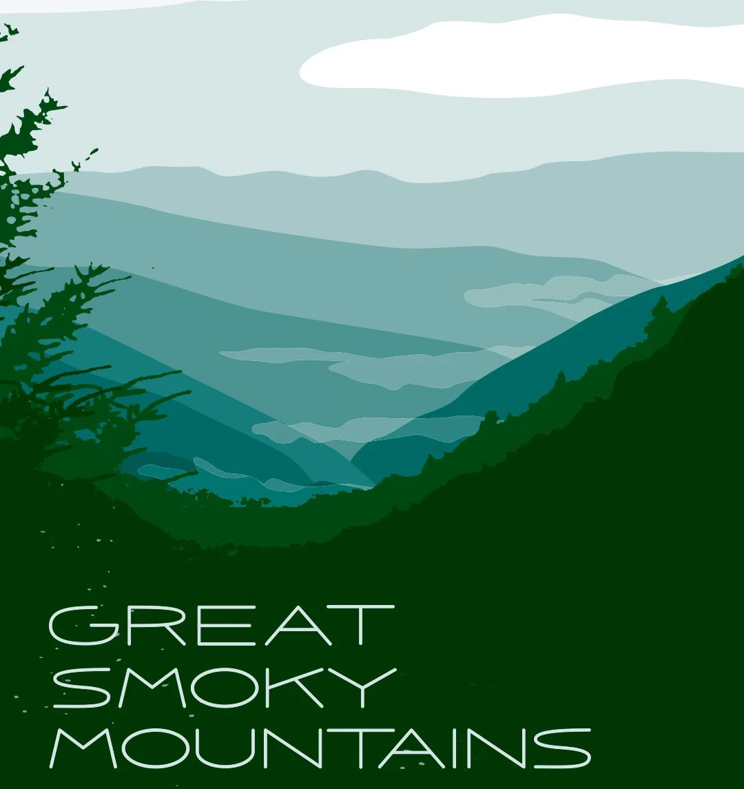 Cornice Per Poster 30,5x40,6 Cm – Smoky Mountains – Cornice In Legno Con Tela Di Lino, Quadro Wall Art Per Casa E Ufficio