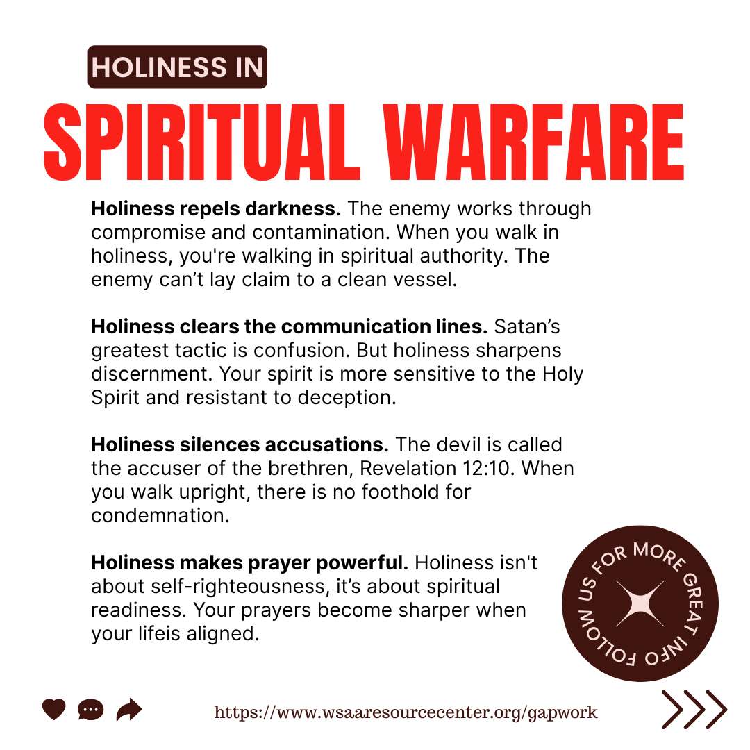 Holiness as Heaven’s Armor Against the Host of Hell