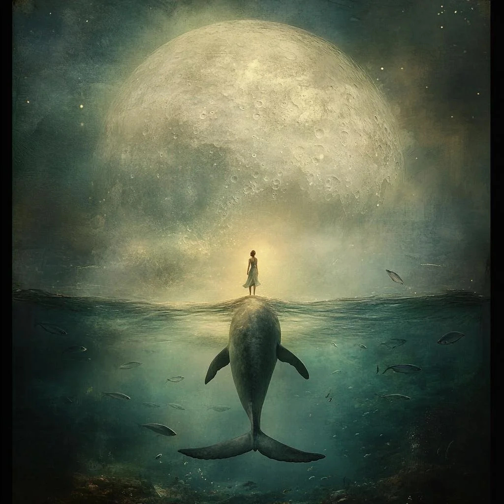 Smiling Dolphin Miharu Token Swimming with Woman