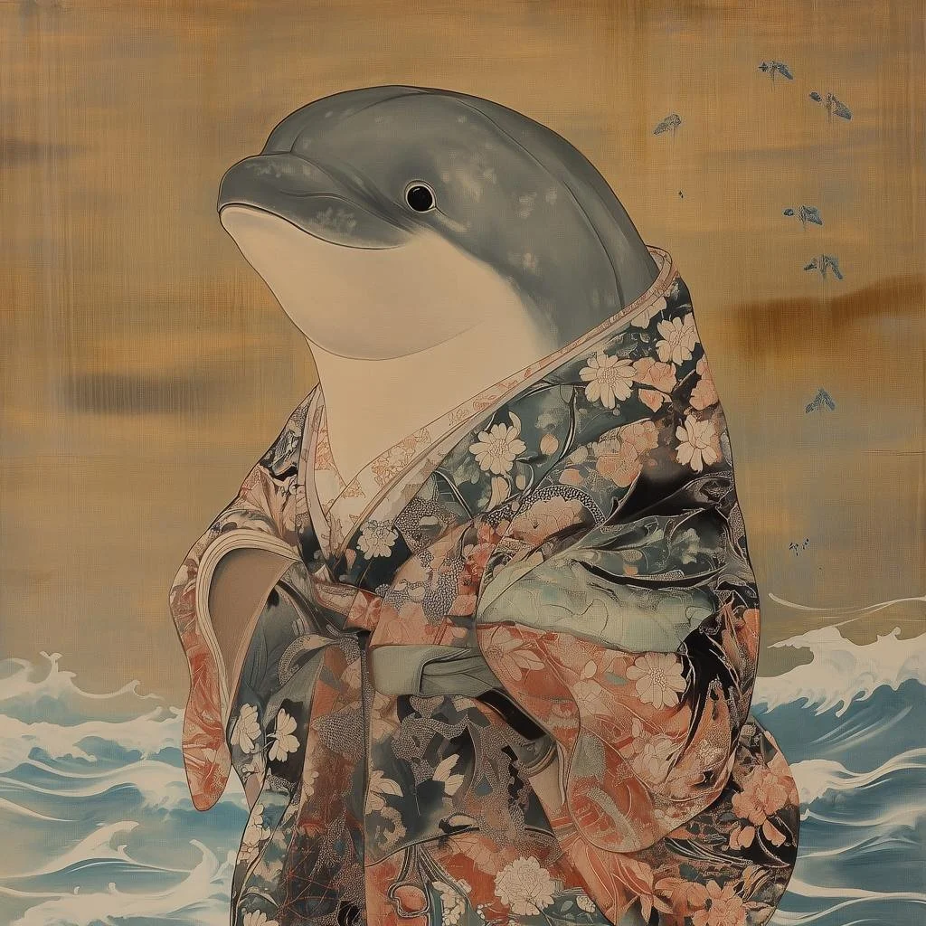 Smiling Dolphin Miharu Geisha Token