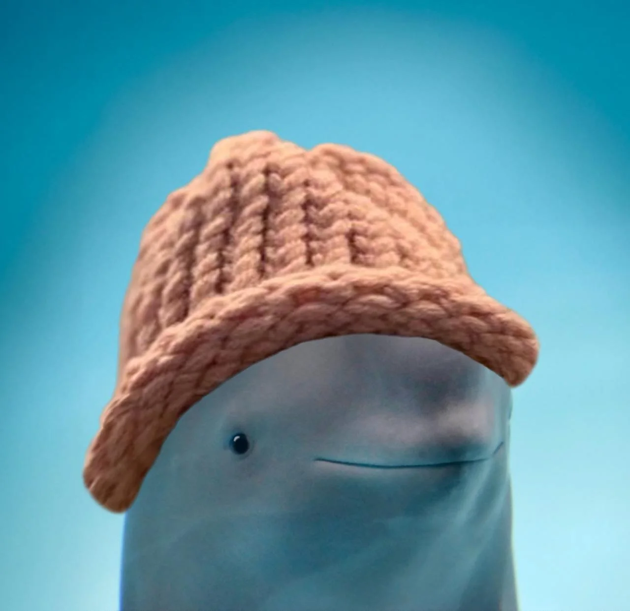 Smiling Dolphin Miharu Token with hat