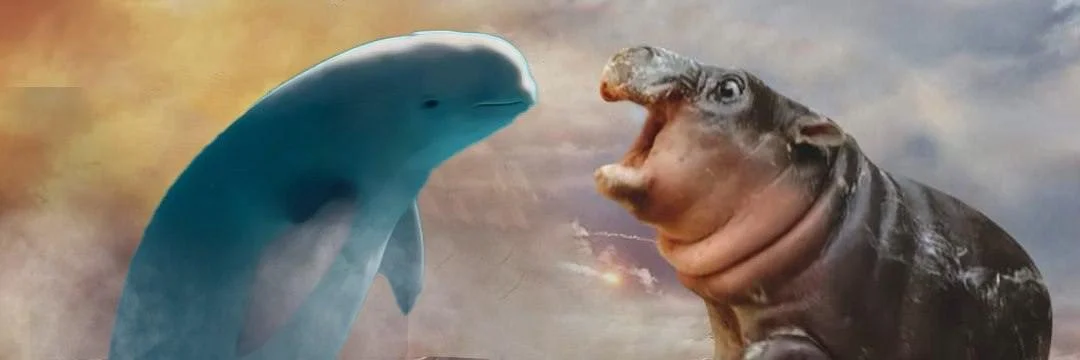 Smiling Dolphin Miharu Token Moo Deng