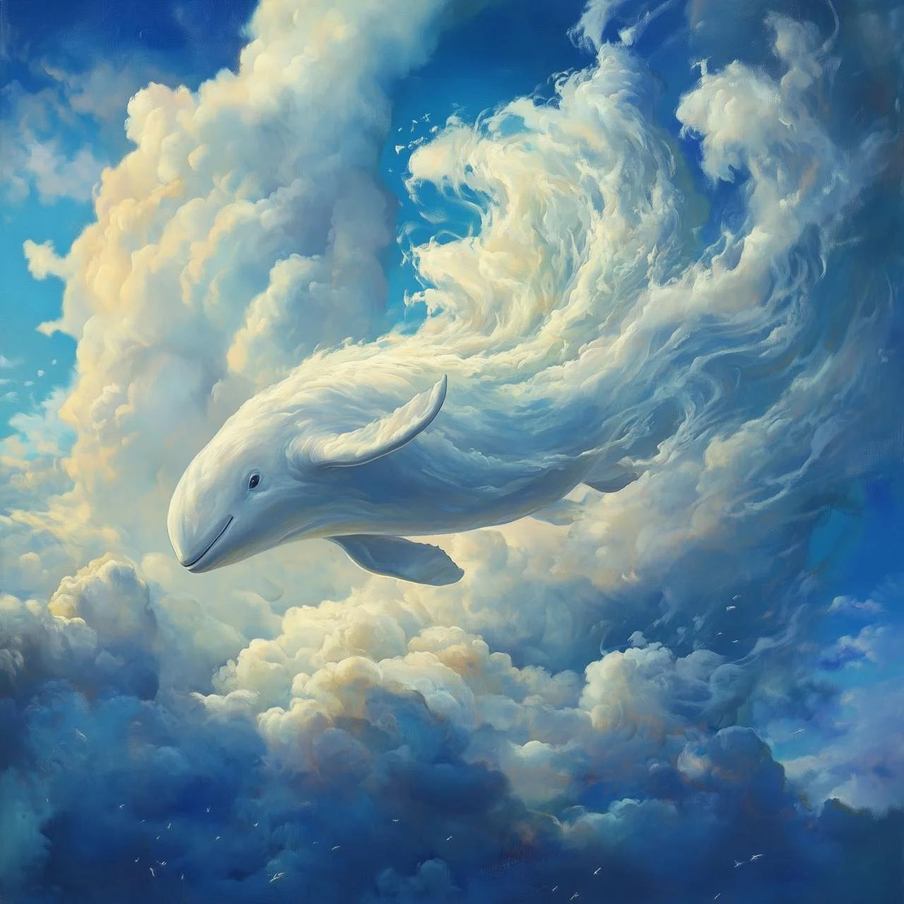 Smiling Dolphin $miharu Token in the clouds