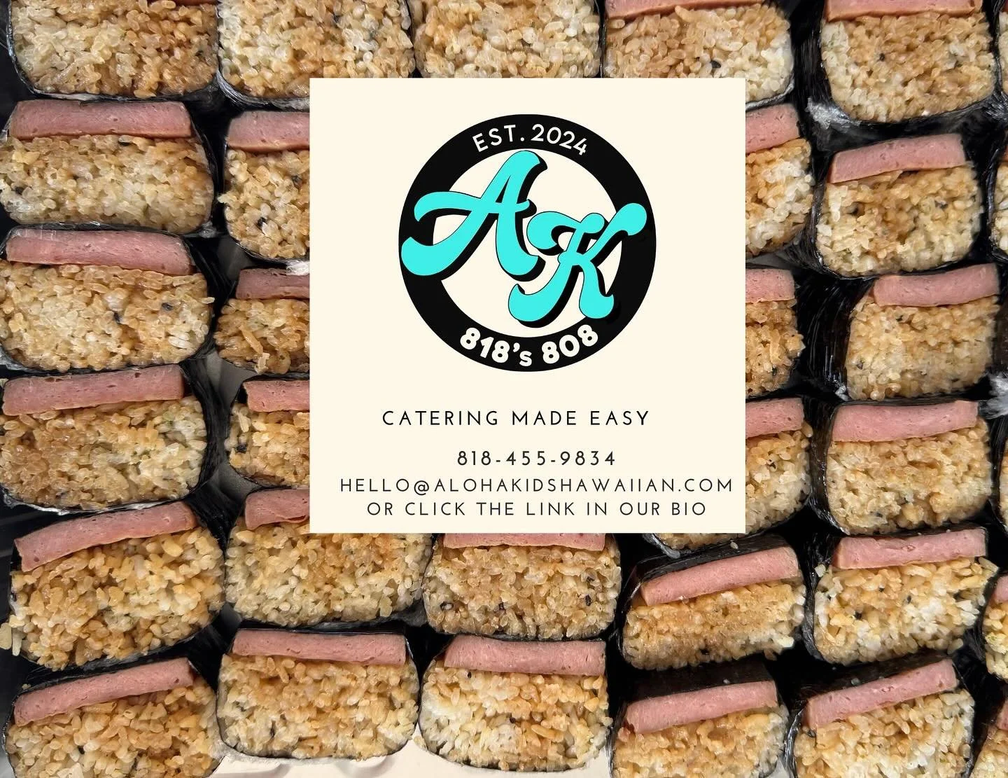 Bring the taste of aloha to your next event 🌺 &mdash; we&rsquo;ll handle the food, you bring the fun! 🌴
✨ Order catering through the link in bio! #alohakidsla #catering #losangelescaterer #goodeats #hawiianfood #laeats #lafoodies