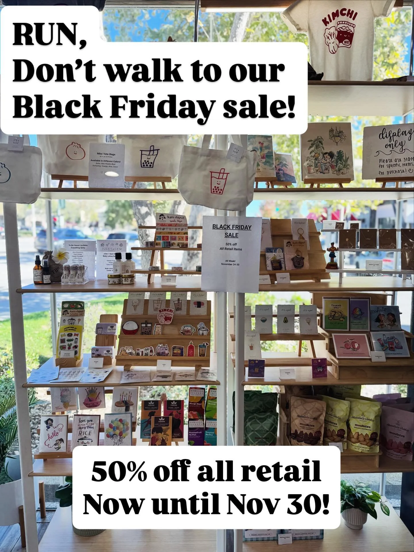 Black Friday sale at Aloha Kids! All retail is 50% off now until Nov 30 Sunday!! Support small business and come by this weekend! 
Time to shop for Christmas gifts! Come by and check out some of our new items!! #alohakidsla #shopsmall #blackfriday