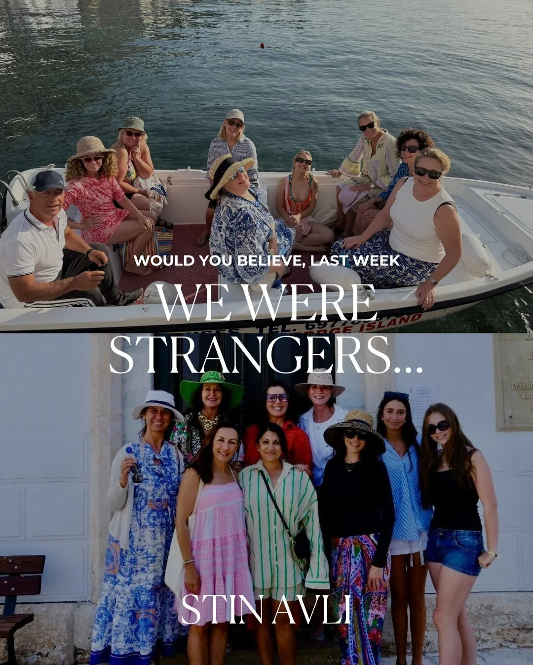 Strangers on arrival, lifelong friends by the time they left 💙

At Stin Avli, days unfold slowly - around shared tables, open conversations, and moments that invite people to truly connect.

It&rsquo;s more than a retreat; it&rsquo;s a place where f
