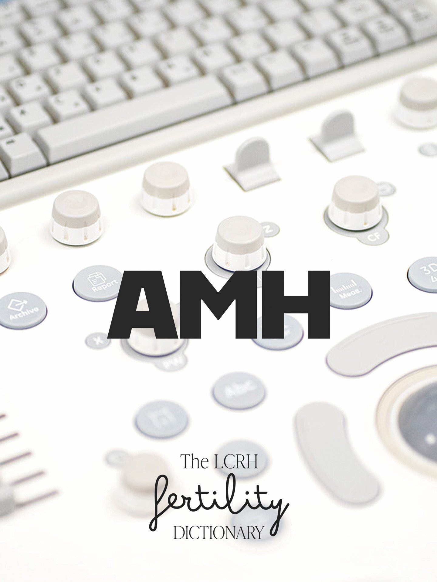 AMH - Anti-M&uuml;llerian Hormone, a blood test is used to measure your current level of this protein hormone. This should correspond to a person&rsquo;s antral follicle count. Together know as an ovarian reserve test. Highly relevant to but not an a