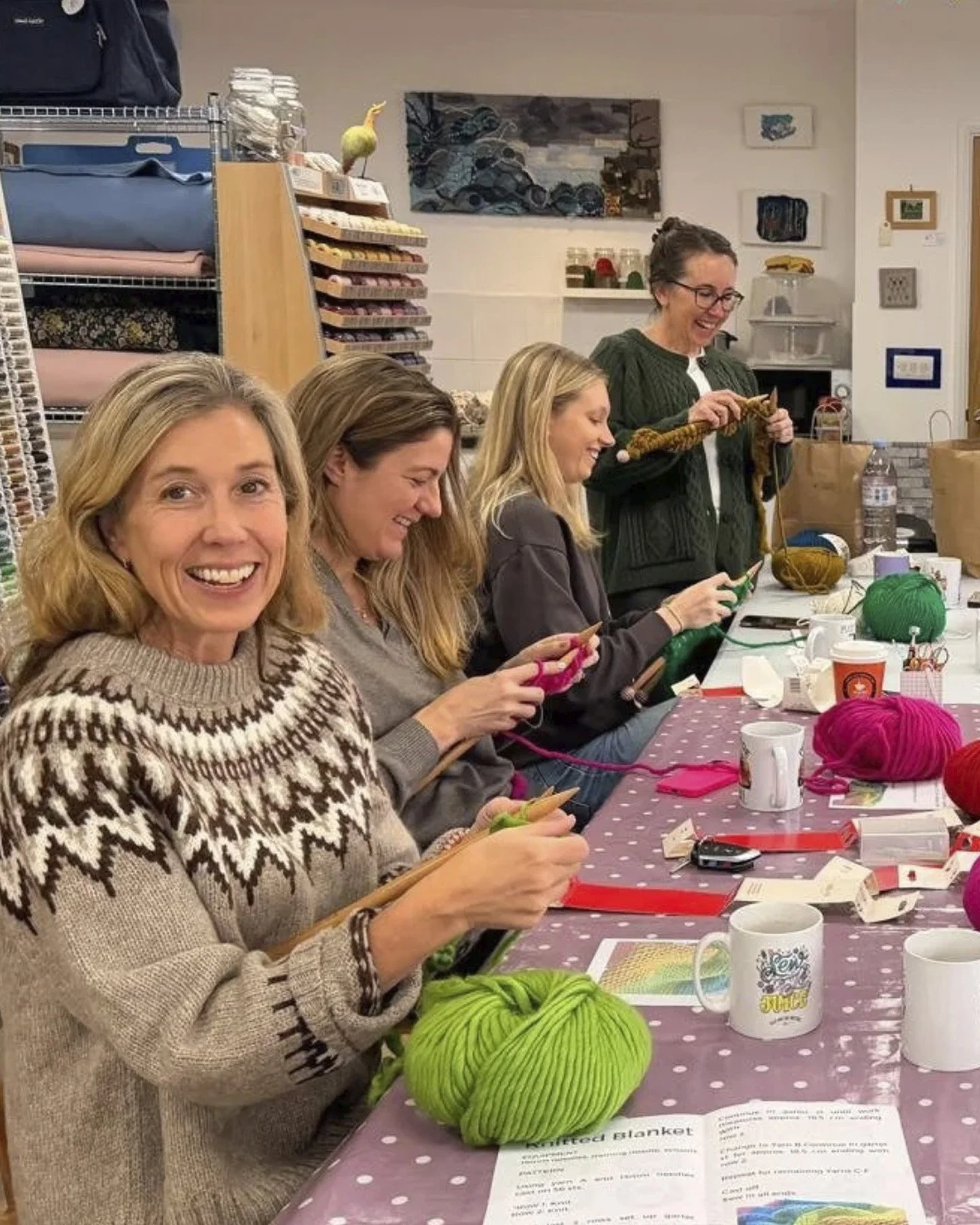 LCRH Team knitting