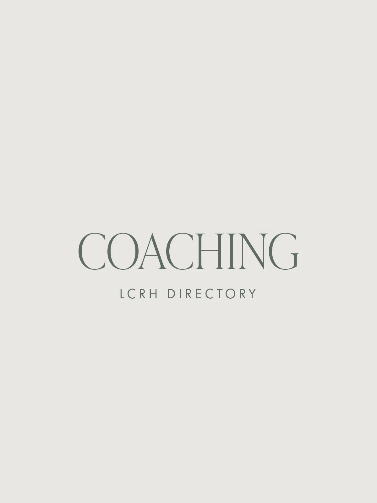 LCRH Partner Directory: Coaching