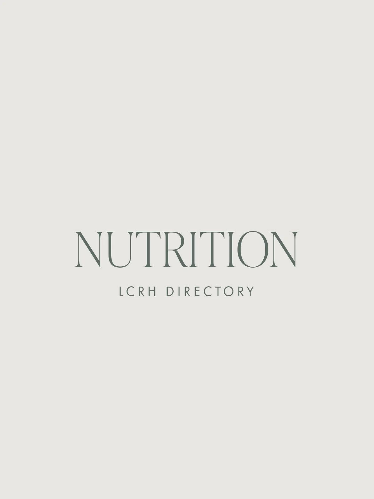LCRH Partner Directory: Nutrition