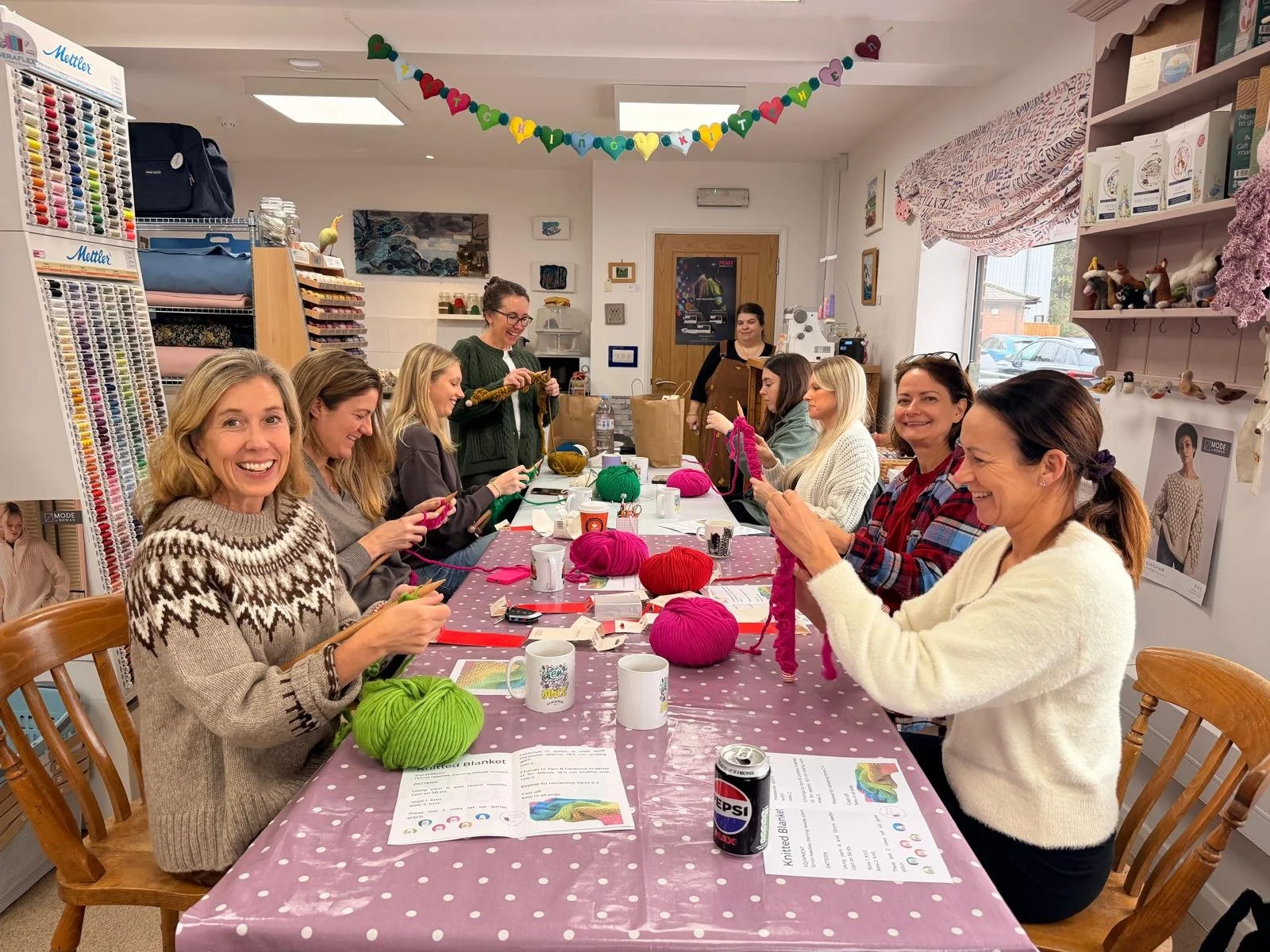 The LCRH Team at the Stitching Kitchen in Brackley