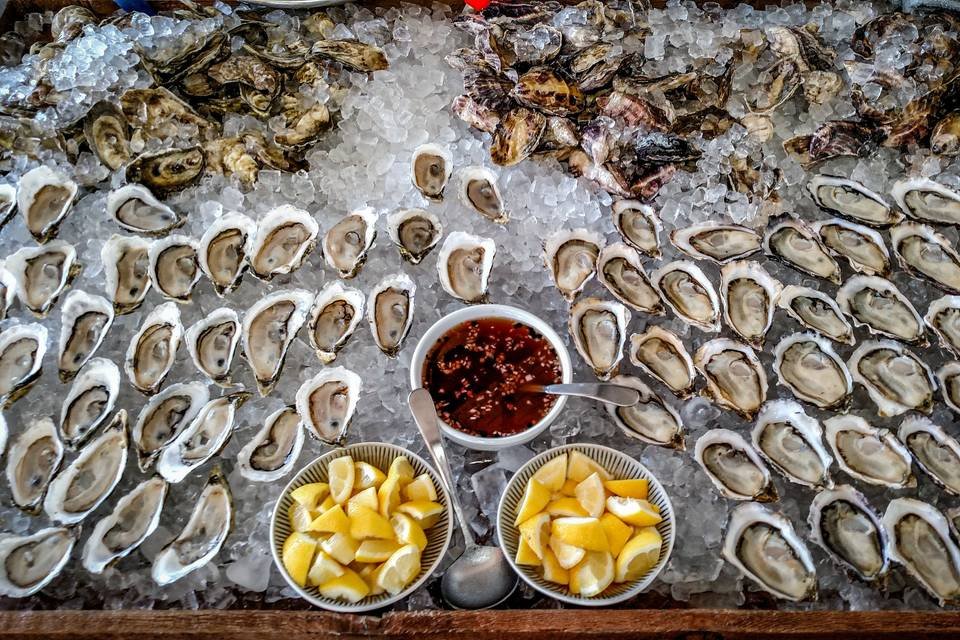 A beautiful oyster spread