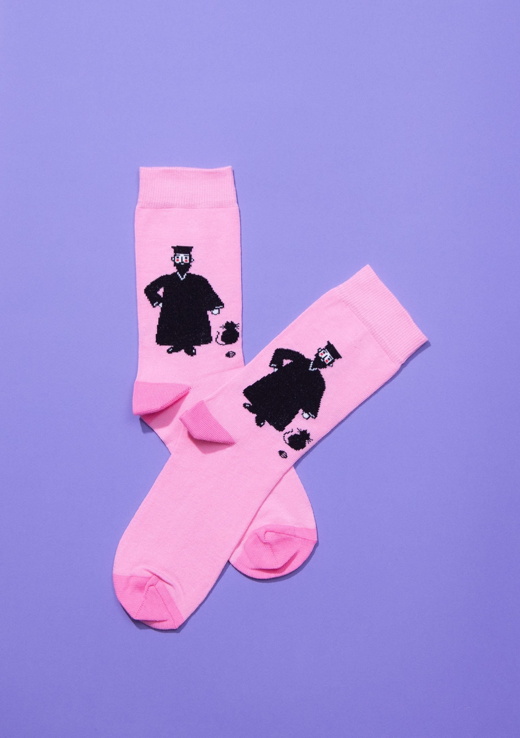 Pink Pope Socks