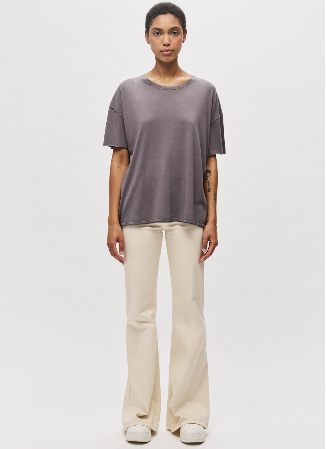 Oversized T-Shirt with Raw Cut Edges