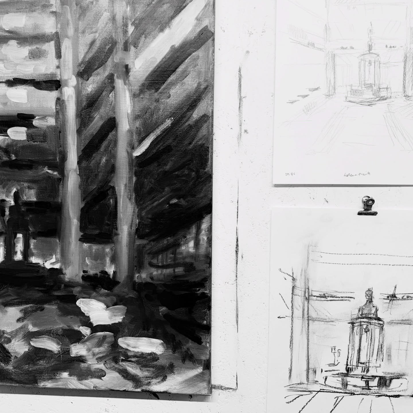 Life lately, research and restoration. 

Bristol studio work in progress
@restandwild.co with Bernard 
Back to school speaking about my creative career and thanked with paintbrush flowers from @curtingemma 
Surrey home walks
London dinners 
Teaching 