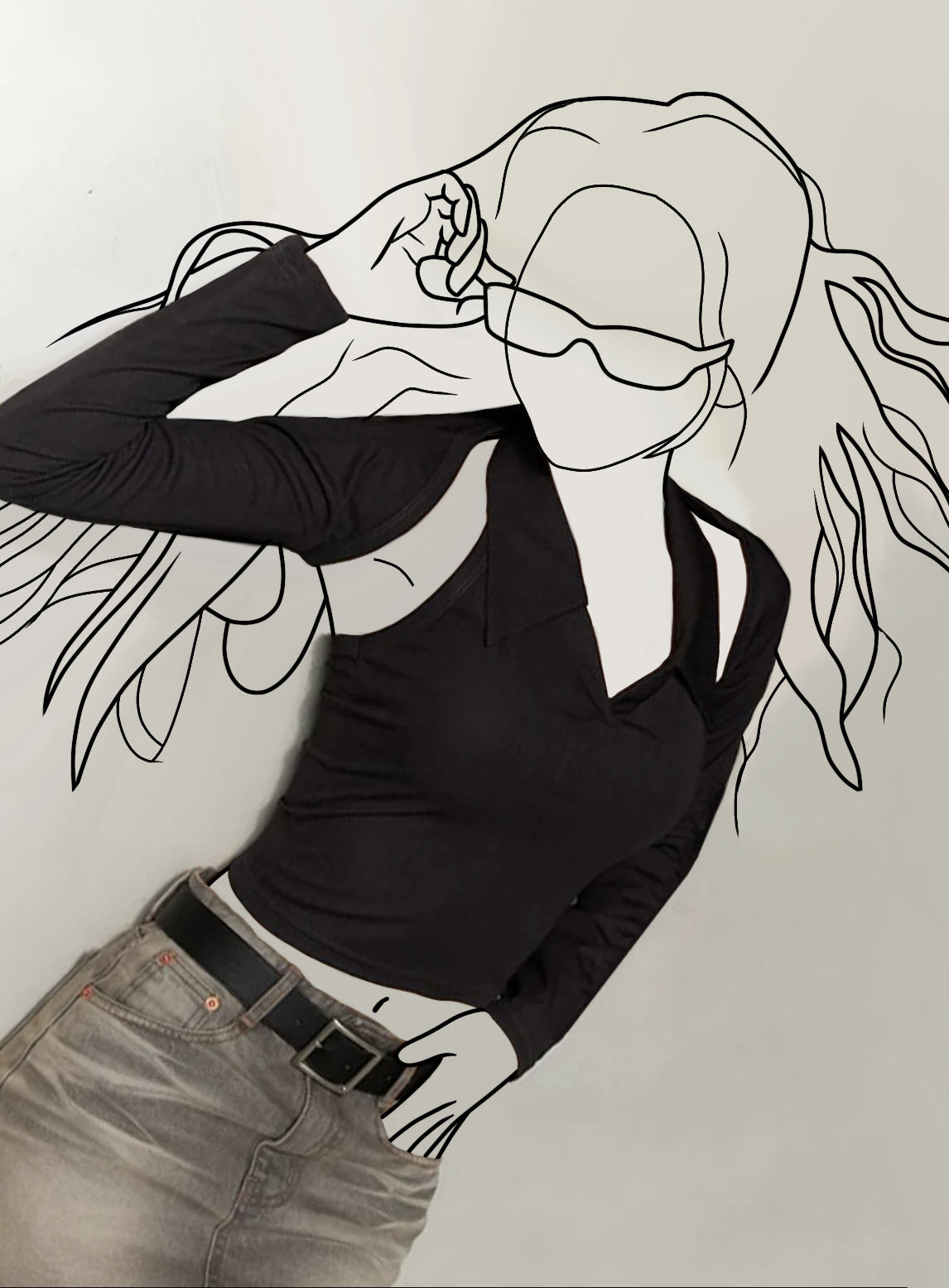 Crop tielko s halter golierom a bolerom