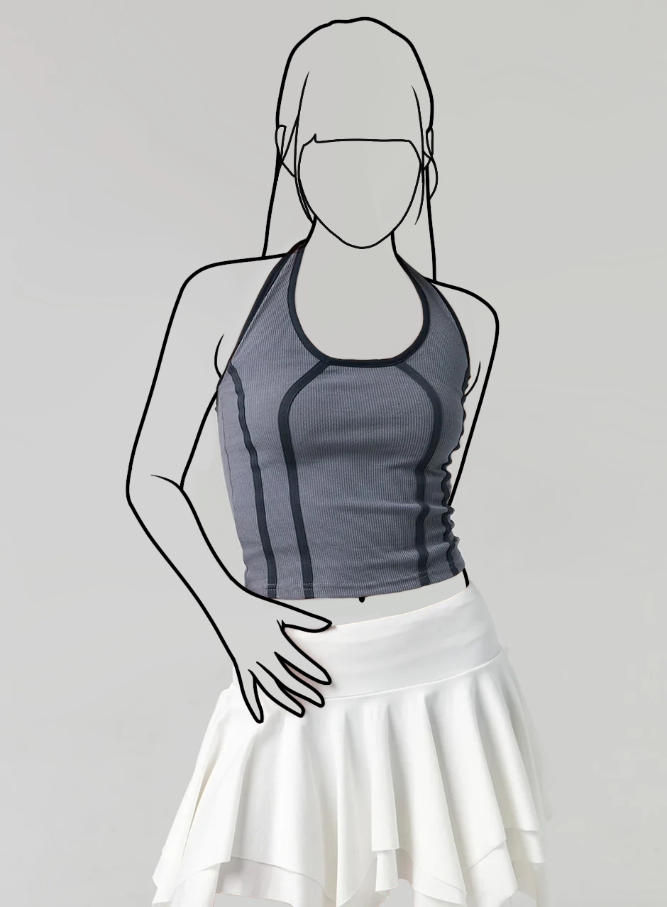 Pruhovaný top s viazaním za krk