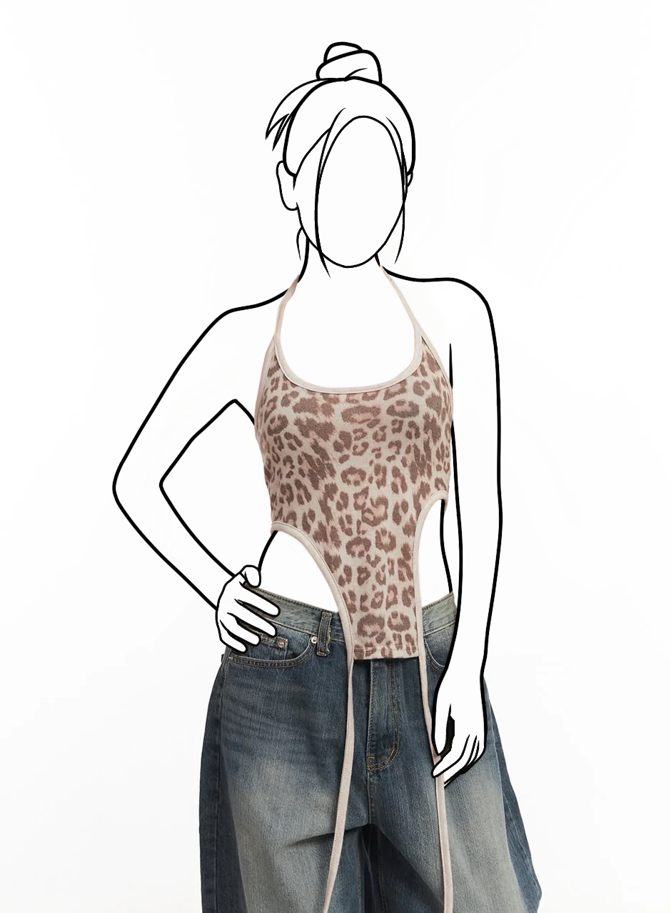 Divoké body tielko s halter výstrihom