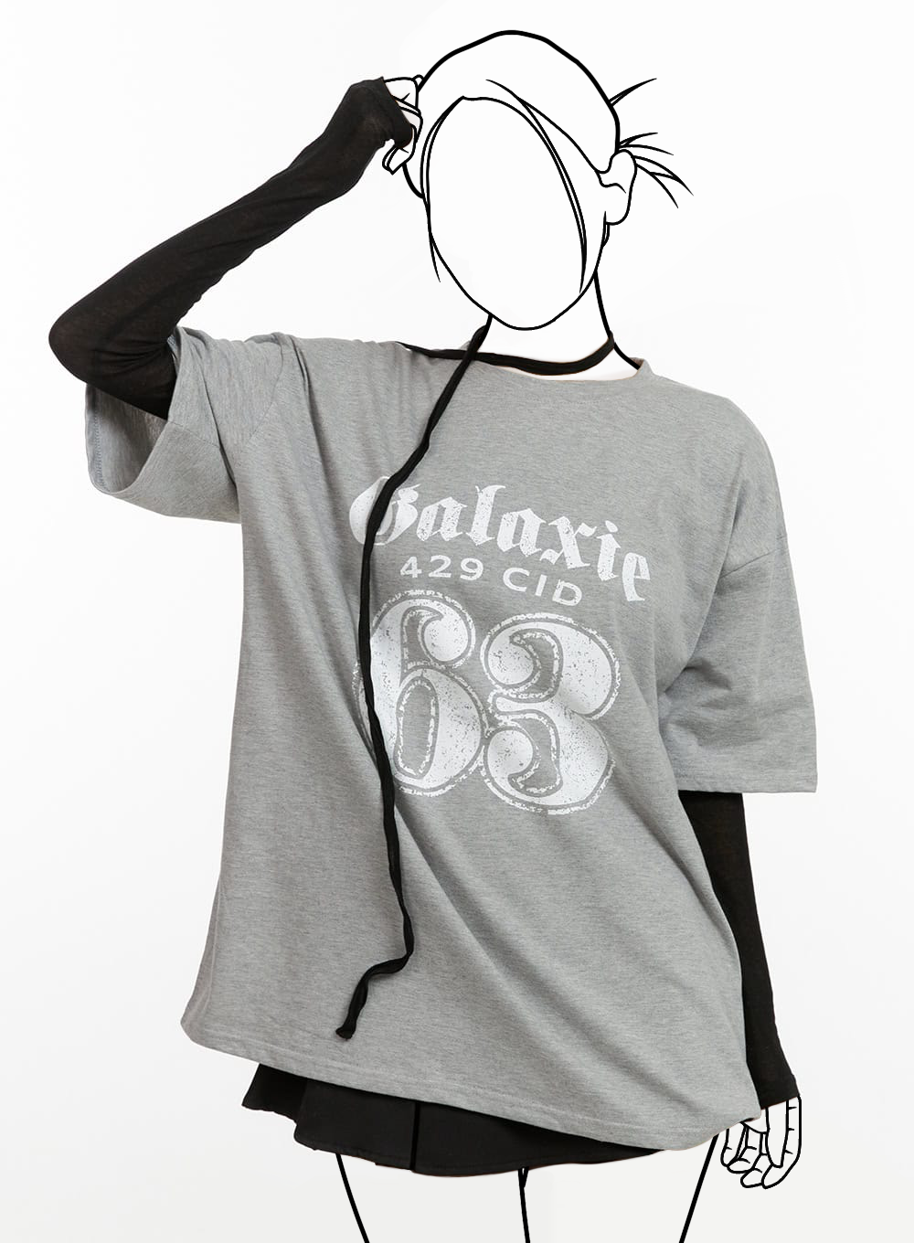 Oversize tričko s grafikou