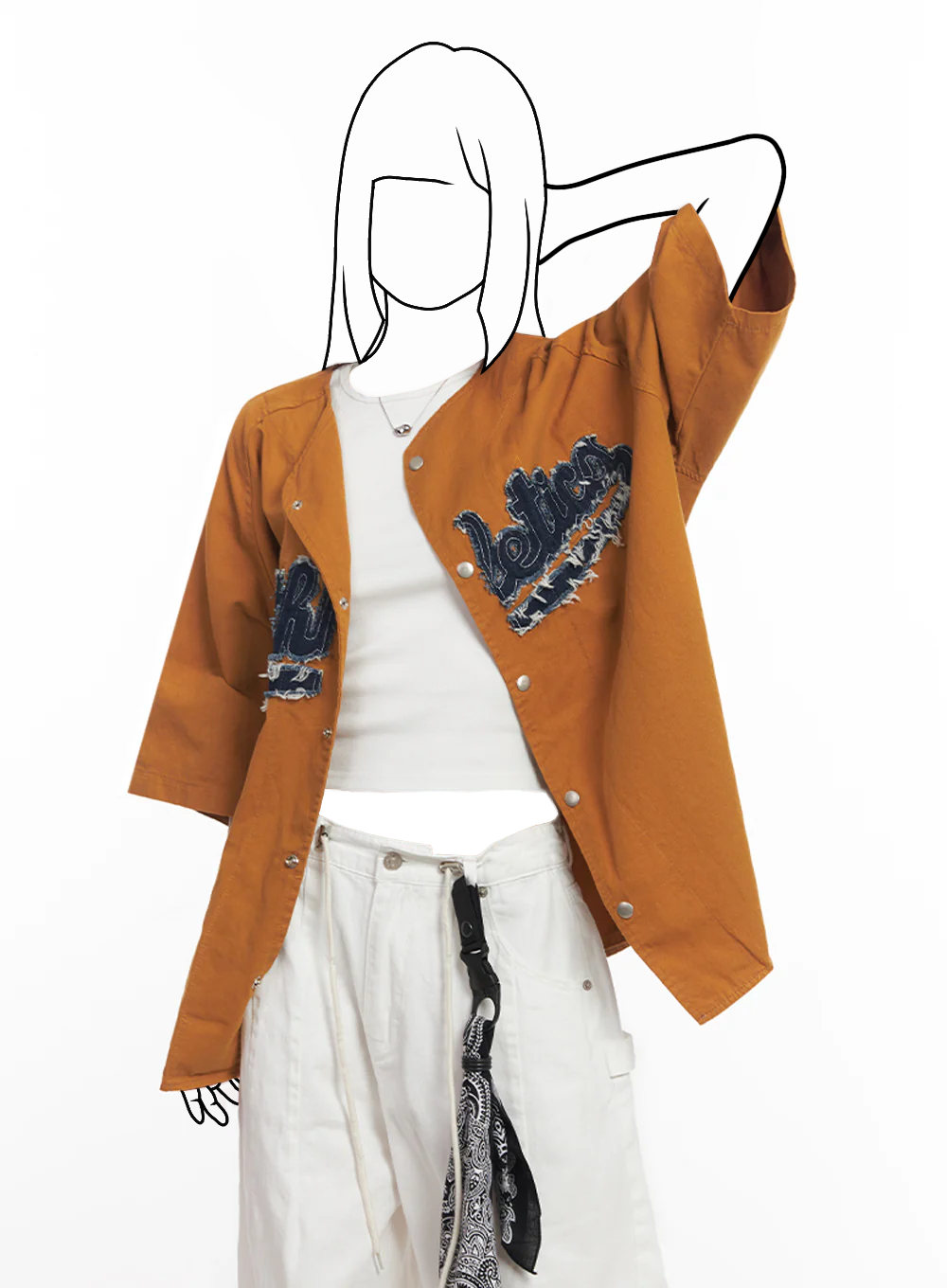 Oversize patchwork košeľa na gombíky