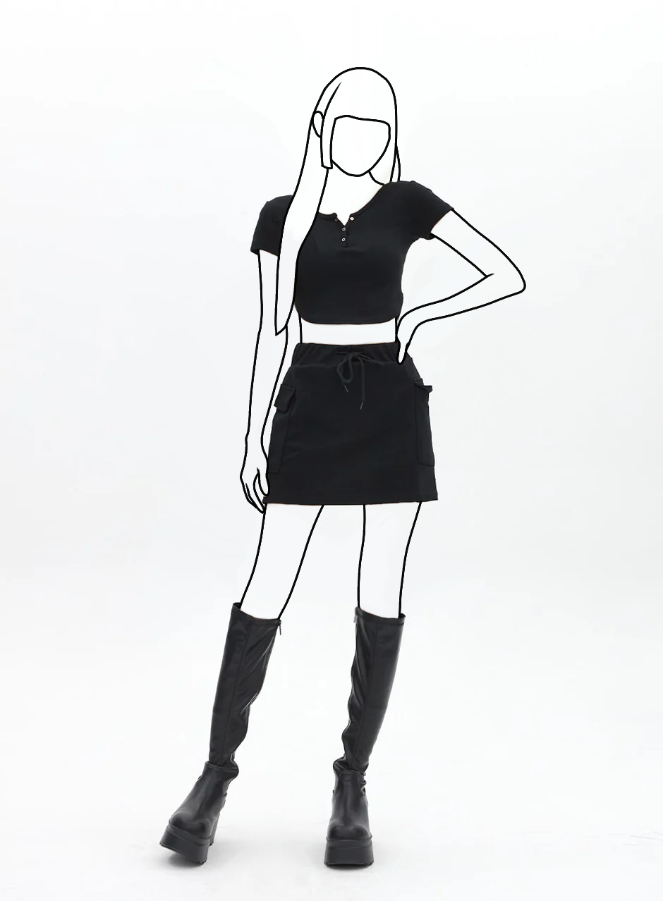 Tepláková súprava top a mini sukňa