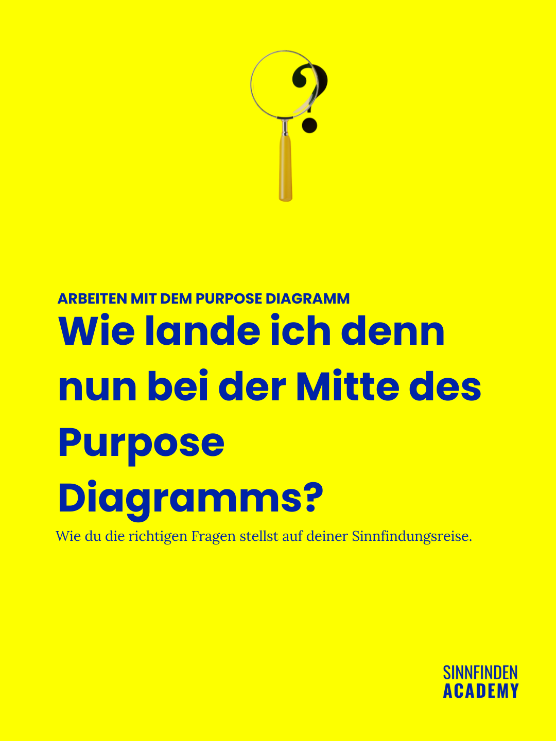 Die vier Felder des Purpose Diagramms – und warum die Mitte nicht das Ziel ist