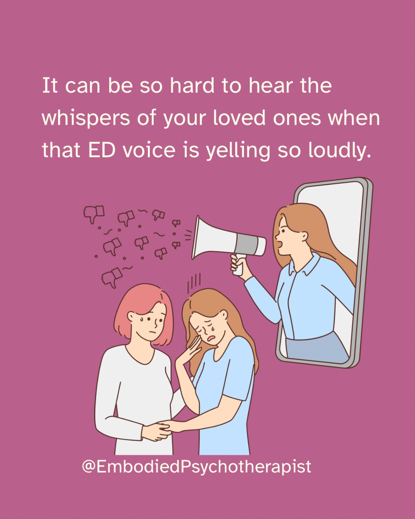 The holidays can make that perfection pressure feel so much louder &mdash; like everyone else is breezing through the season while you&rsquo;re wrestling with a voice that won&rsquo;t give you a break.

If you&rsquo;re living with an eating disorder,