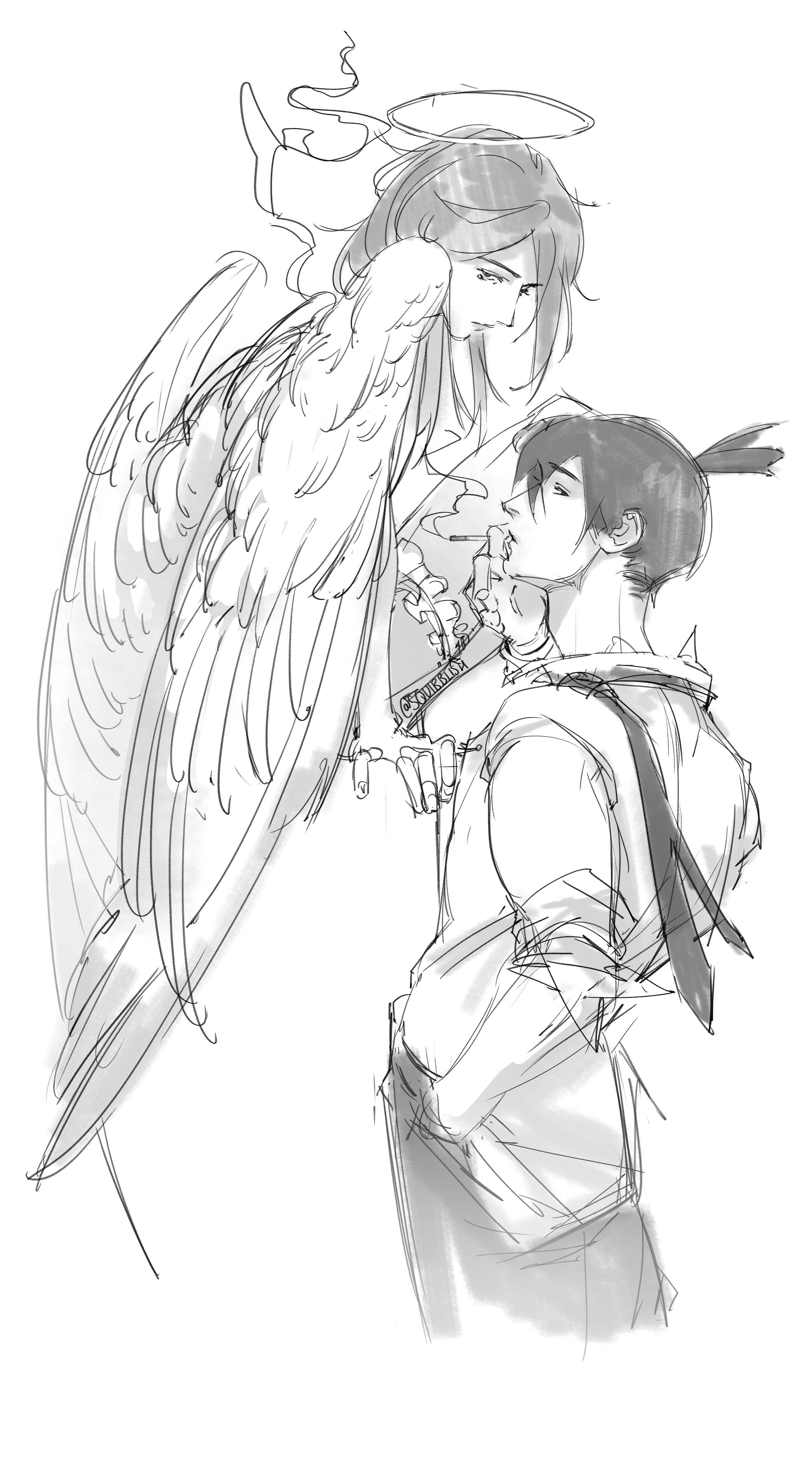 angel and aki doodles.png