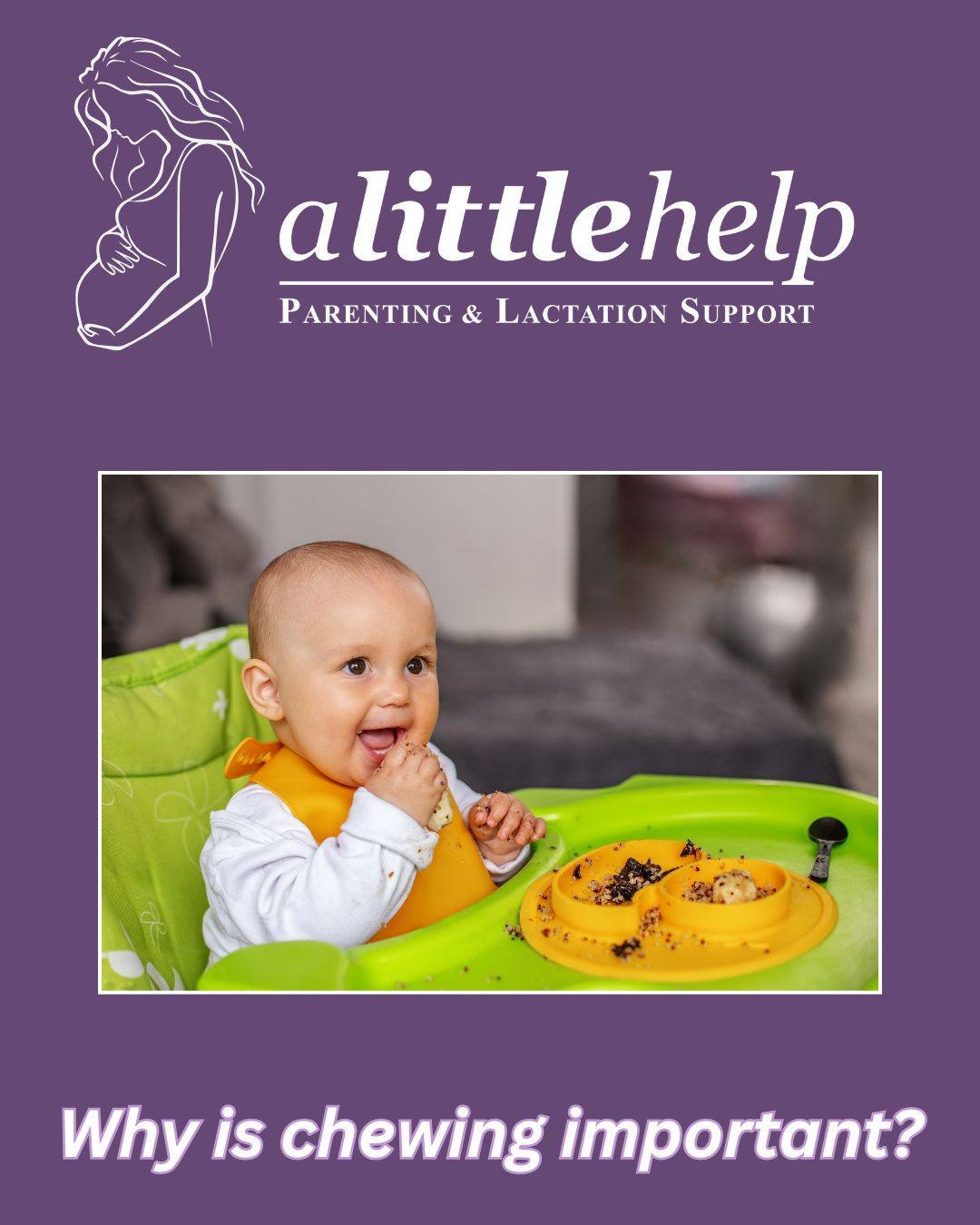 Did you know it's important that babies need to progress with textures when they have started eating solid food? 🤔 

Chewing actually helps your baby have better growth and development of their face and jaw! 😮 This also helps them to breathe better