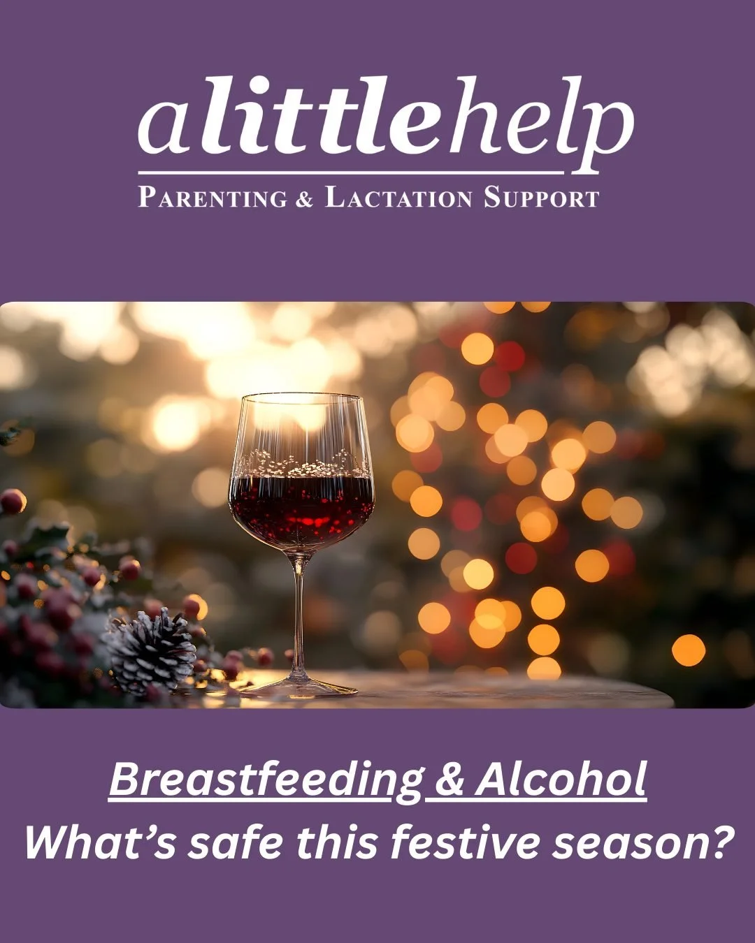 🎄 It&rsquo;s that time of year again - parties, family gatherings, and perhaps a glass of something special. 🎄

While choosing not to drink any alcohol is the safest option when breastfeeding, if you&rsquo;d like to celebrate with a glass of bubble
