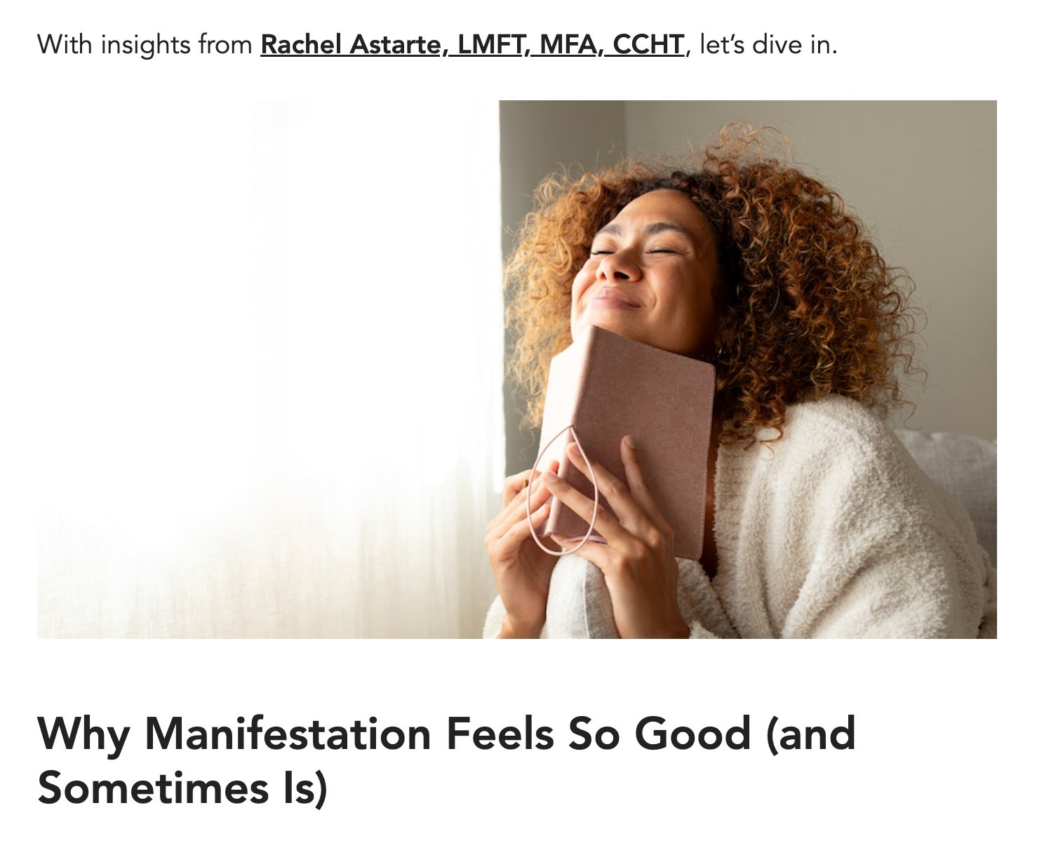 Manifest Culture: Self-Empowerment or Mental Health Misdirection?
