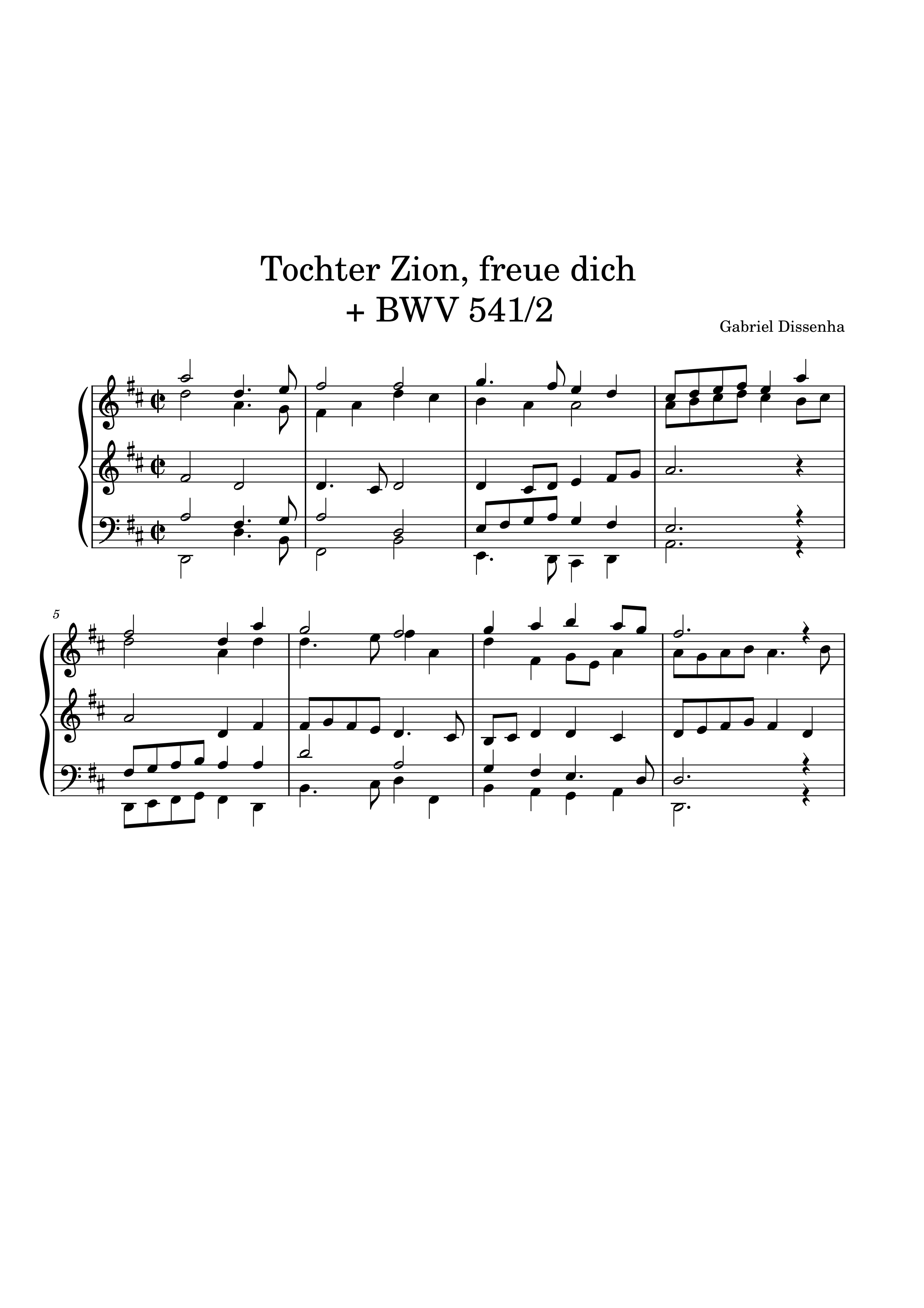 Tochter Zion + BWV 541/2 Mashup