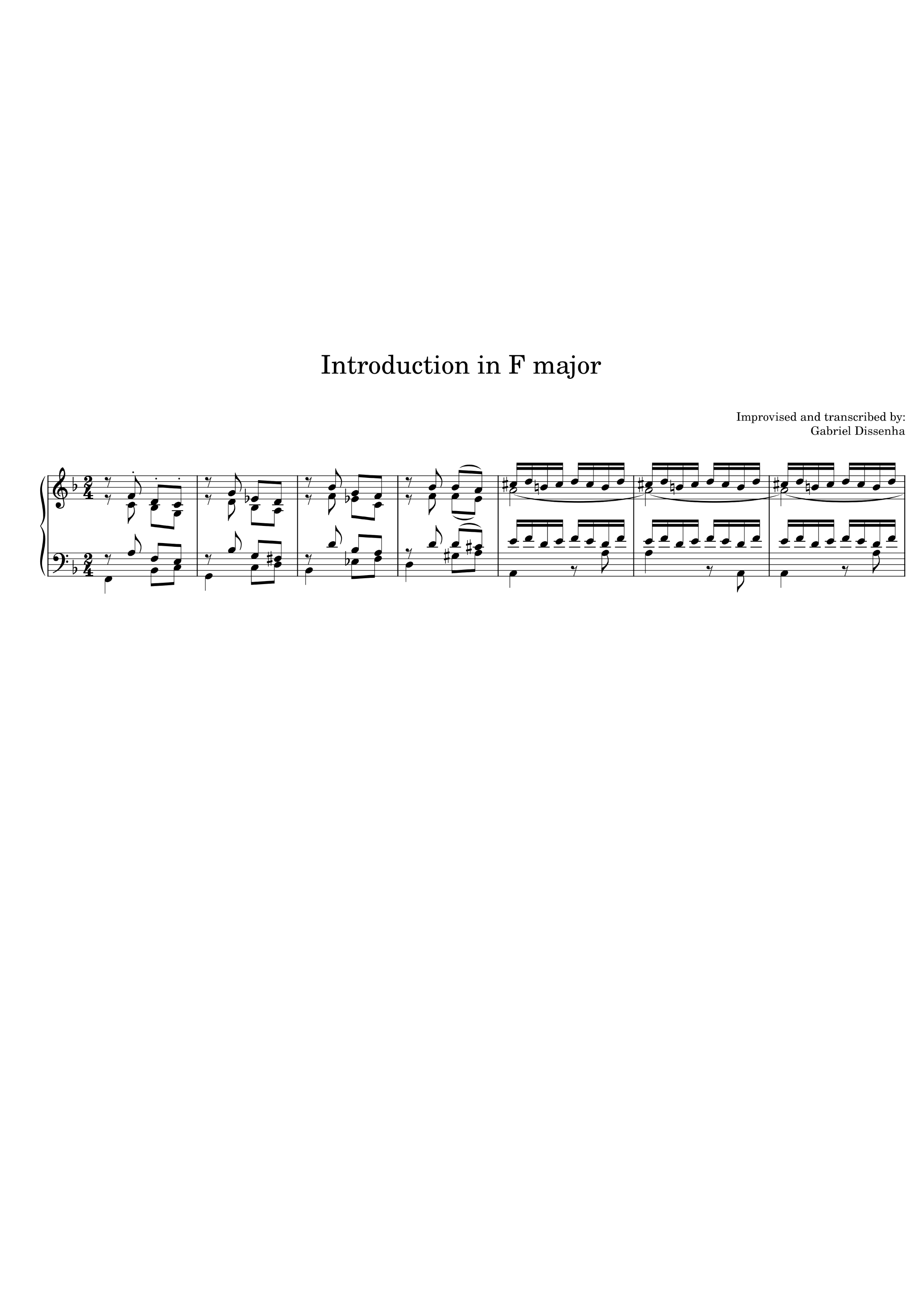 Improvised Introduction in F major