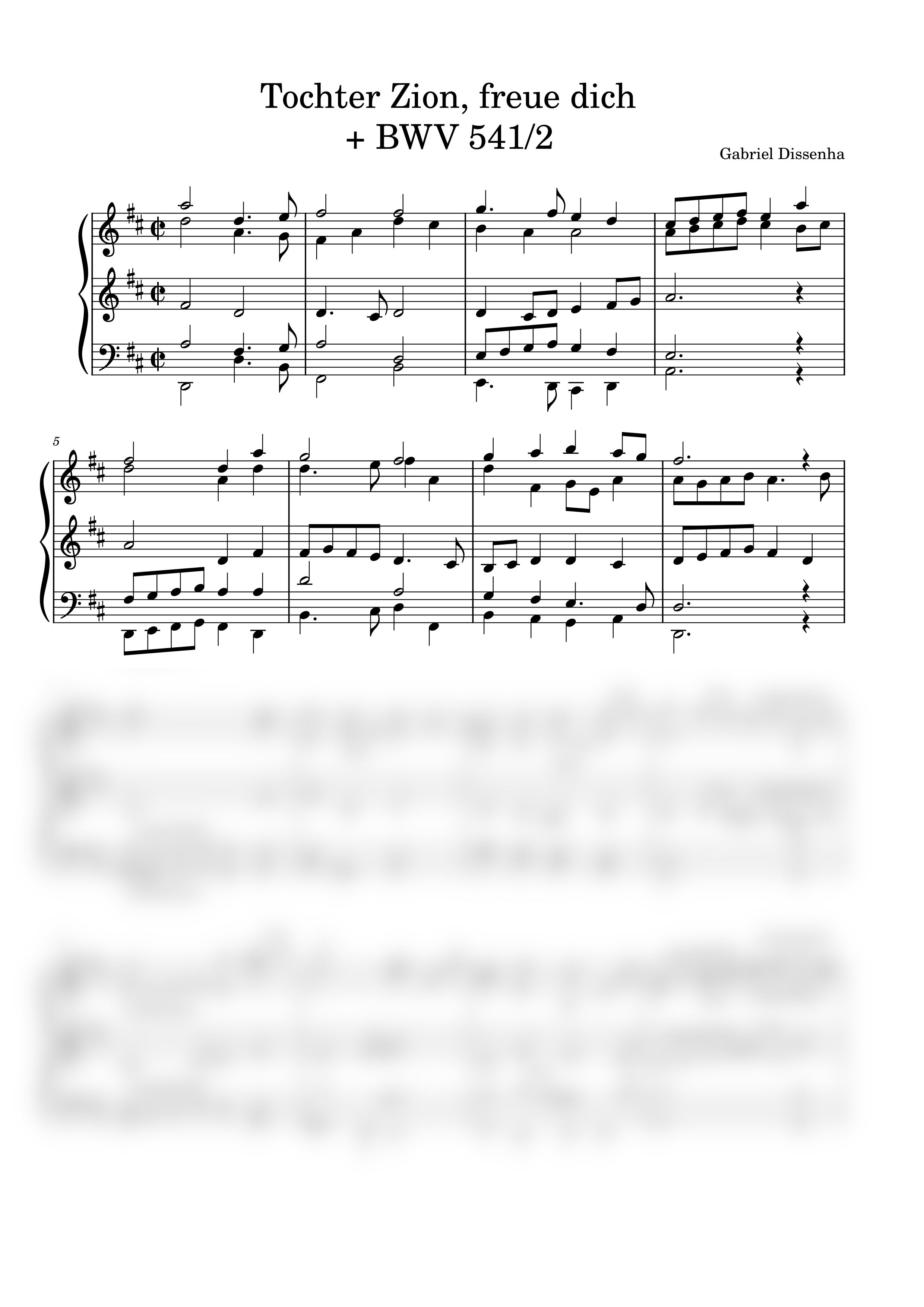 Tochter Zion + BWV 541/2 Harmonization and Postlude