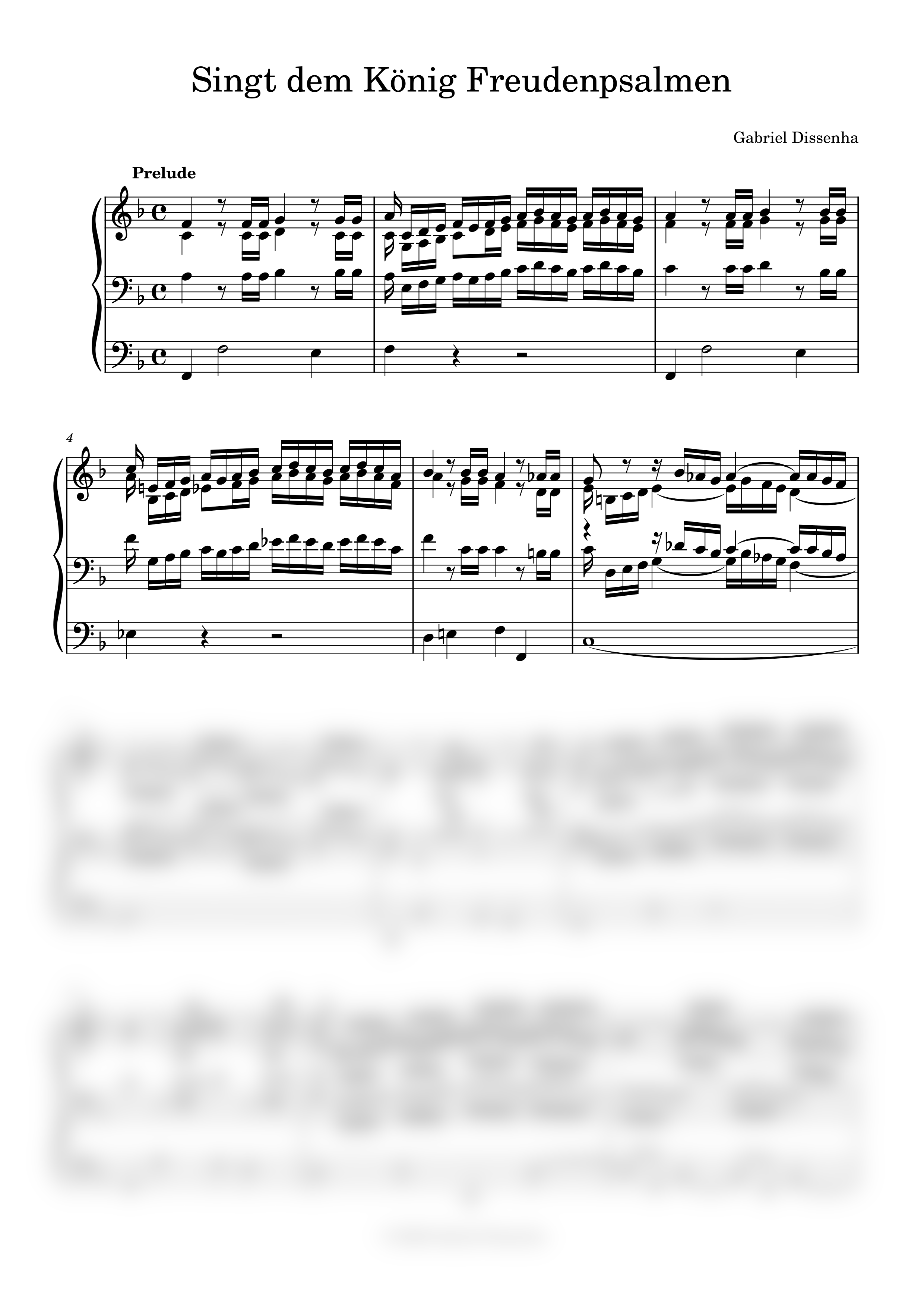 Singt dem König Freudenpsalmen (Herz und Herz vereint zusammen) Prelude + 3 Harmonizations