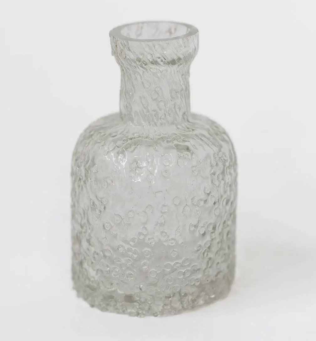 Small Textured Glass Bottle